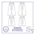 Patron Sanaz - Jupe culotte - FR 34/56, US 2/24, UK 6/28 - Moyen - My Little Coupon