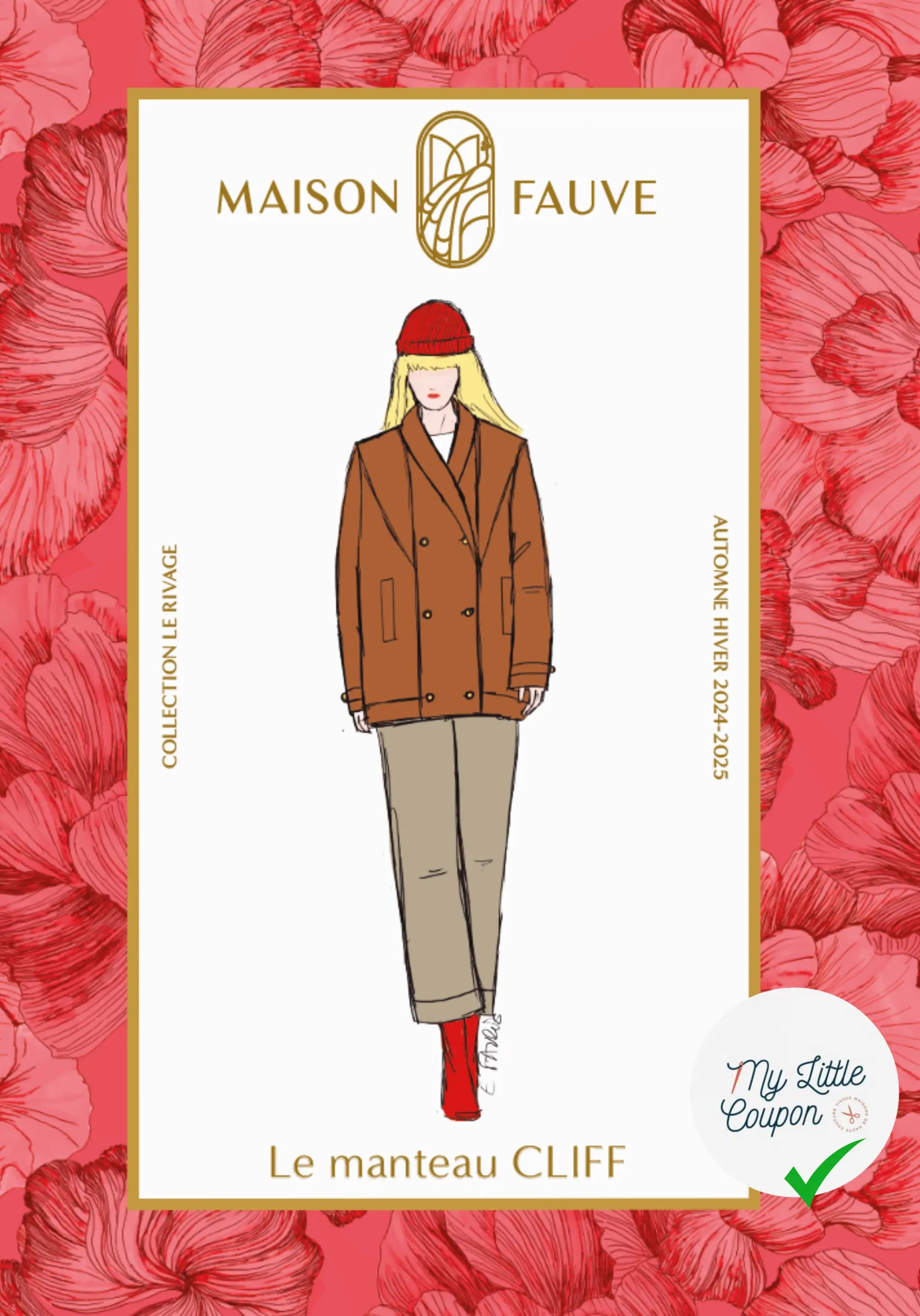 Patron couture Le Manteau CLIFF/ Patron pochette - My Little Coupon