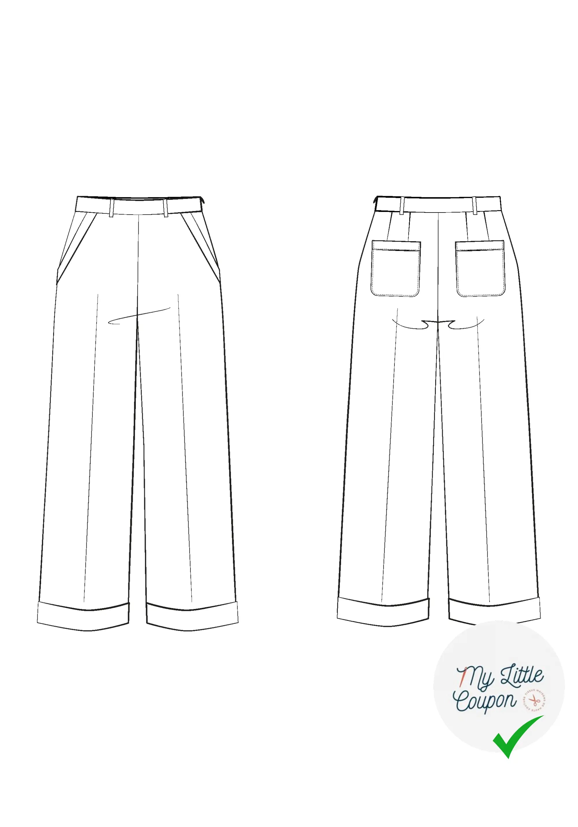Patron couture Le pantalon RECIF/ Patron pochette - My Little Coupon