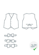 Patron de gilet et nœud papillon Hippolyte - L'Enfant Roi - My Little Coupon