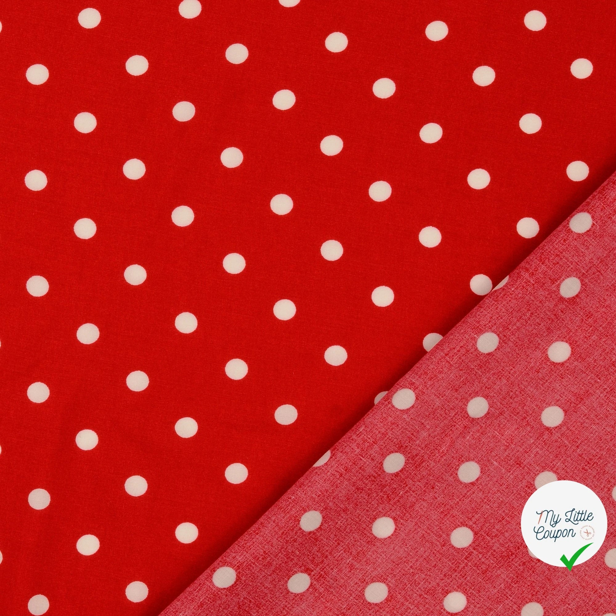 Popeline de viscose rouge - My Little Coupon
