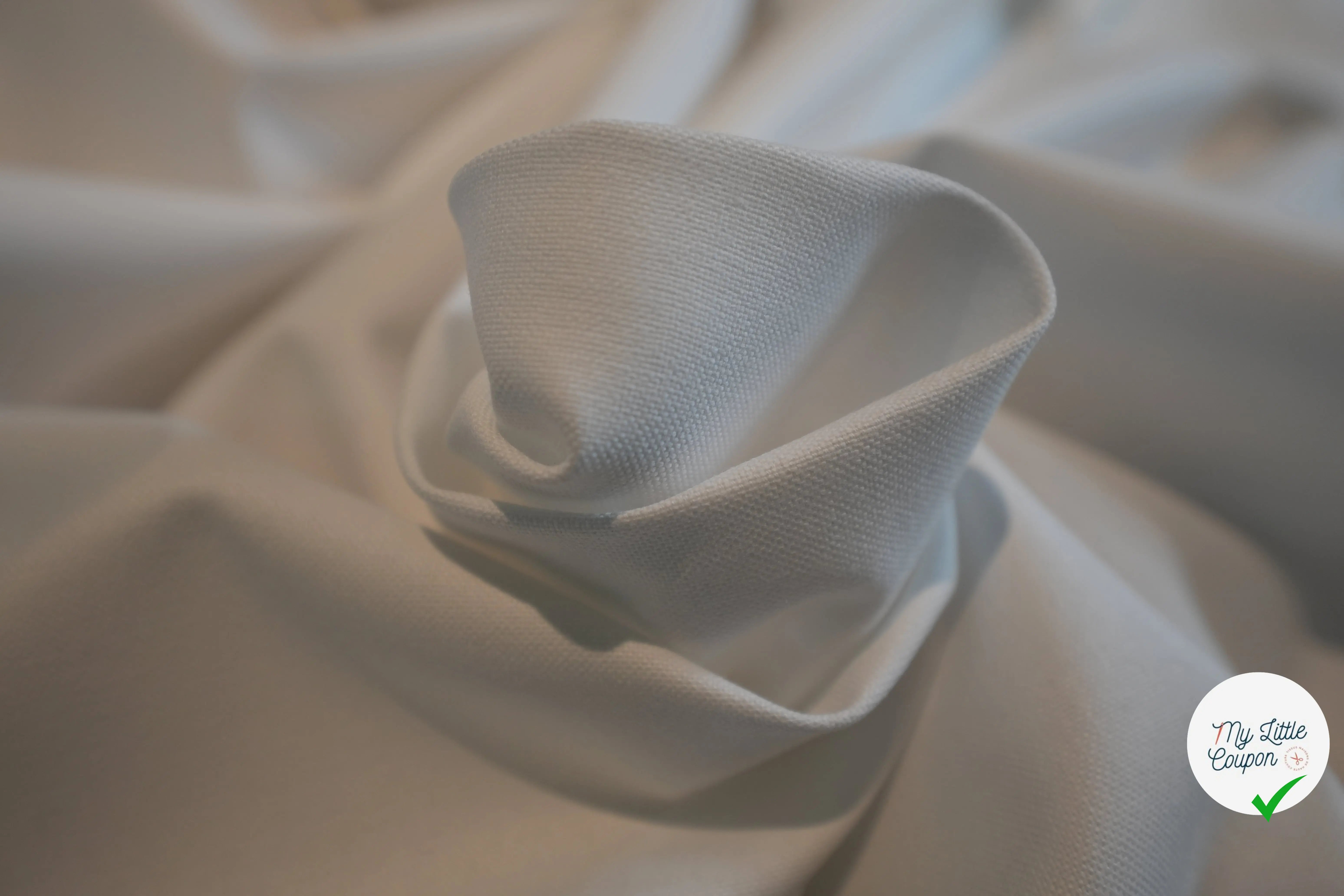 RECYCLED COTTON HEAVY POPLIN, White - My Little Coupon