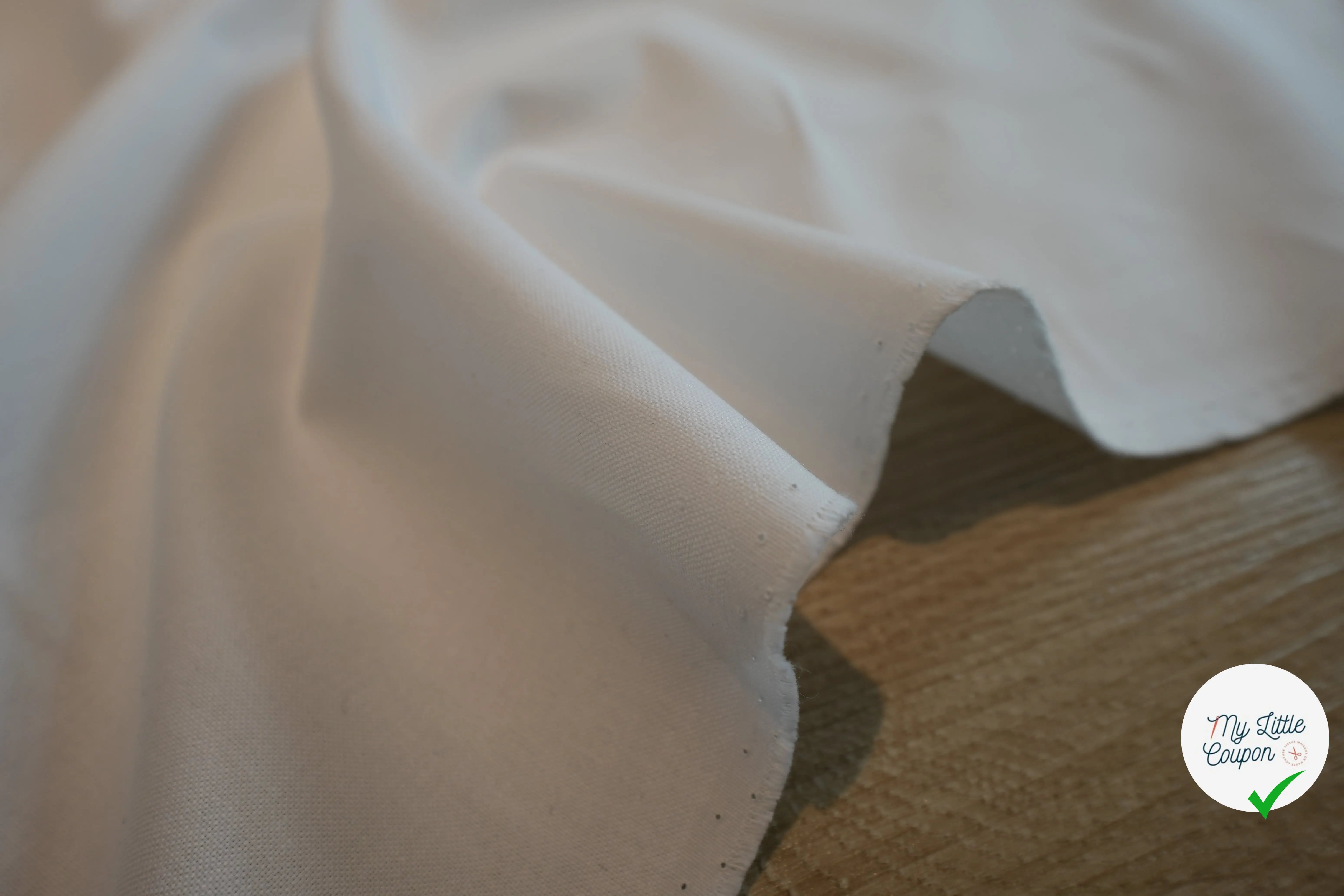 RECYCLED COTTON HEAVY POPLIN, White - My Little Coupon