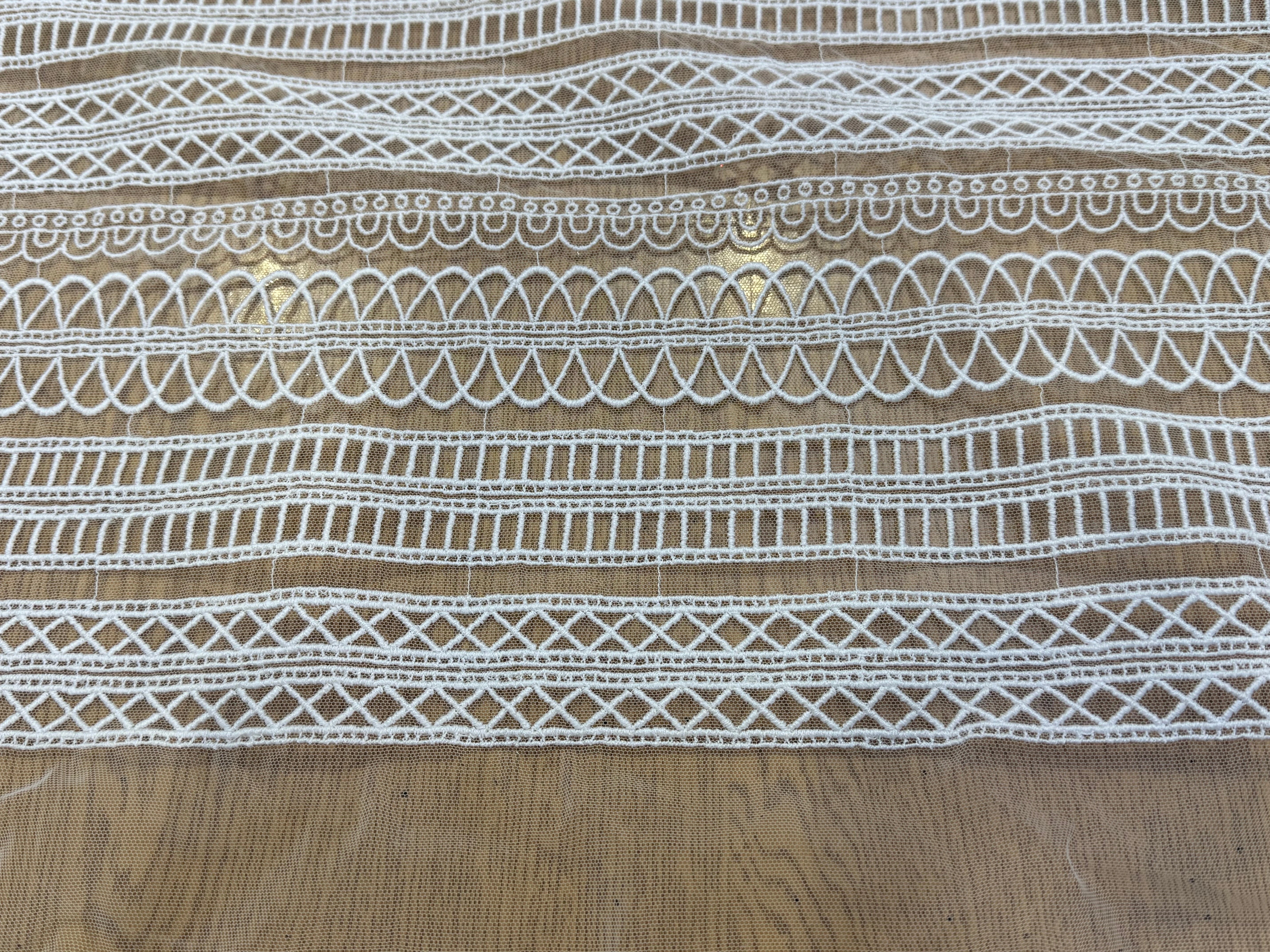 RÉSILLE BRODÉ SUBLIME BLANC 70% COTON - My Little Coupon