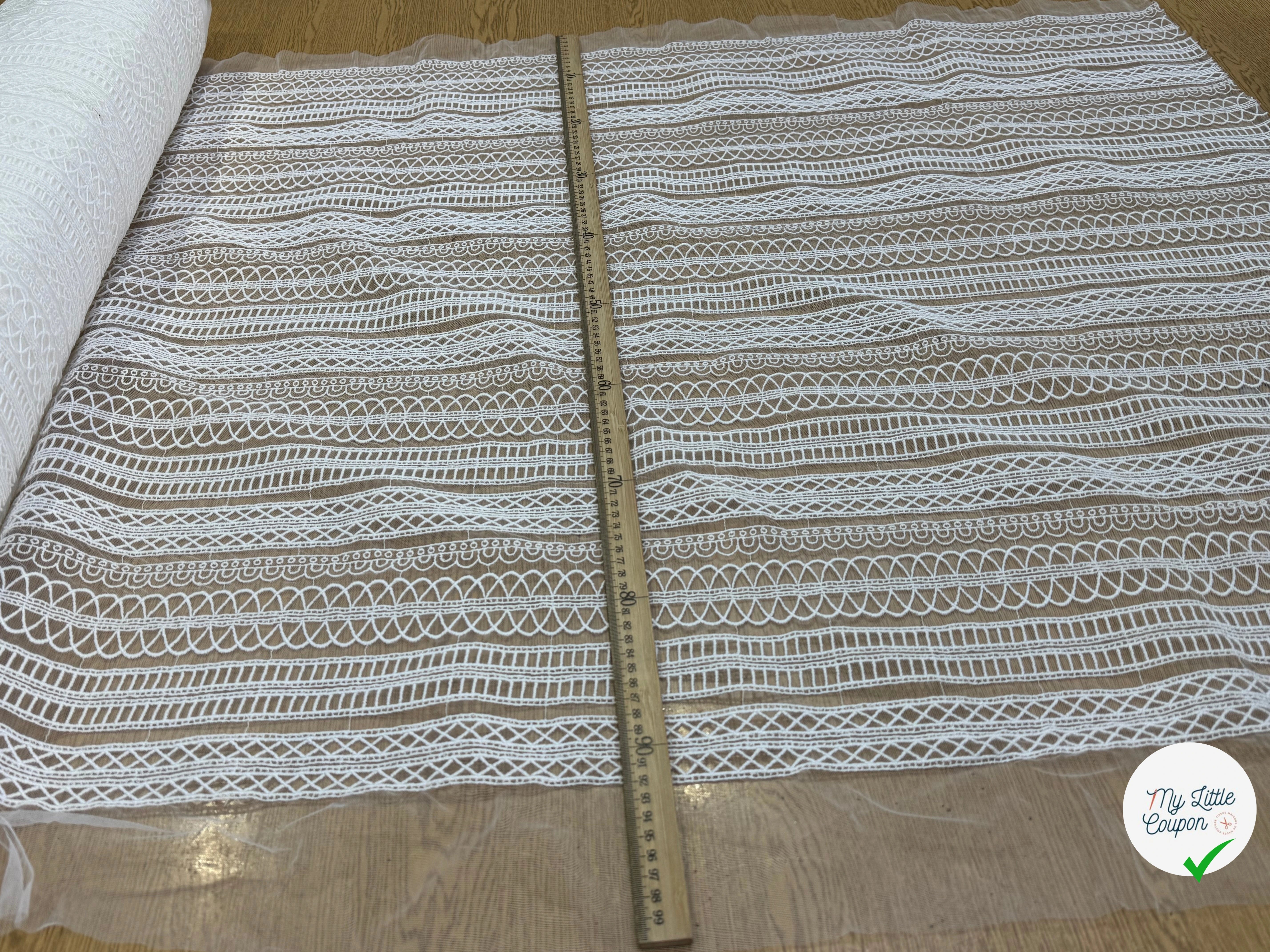 RÉSILLE BRODÉ SUBLIME BLANC 70% COTON - My Little Coupon