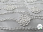 RÉSILLE BRODÉE ANNÉES FOLIES PERLÉE BLANC - coupon de tissu de 3 mètres - My Little Coupon - tissu - coudre