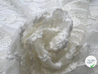 RÉSILLE BRODÉE ANNÉES FOLIES PERLÉE BLANC - coupon de tissu de 3 mètres - My Little Coupon - tissu - coudre
