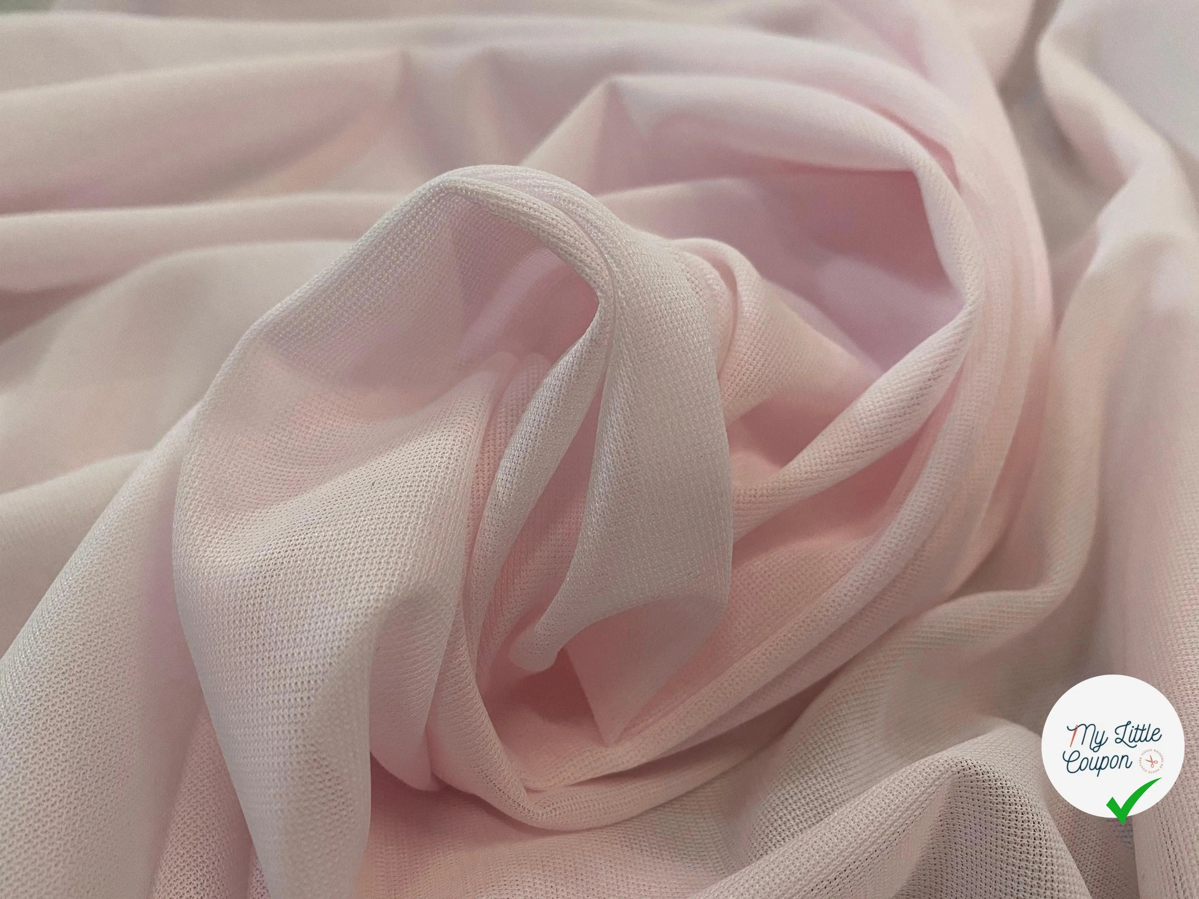 RÉSILLE FINE ROSE BÉBÉ 1% ÉLASTHANNE - My Little Coupon - tissu - coudre
