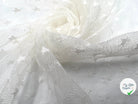 RÉSILLE JACQUARD ÉTOILE BLANC - My Little Coupon - tissu - coudre