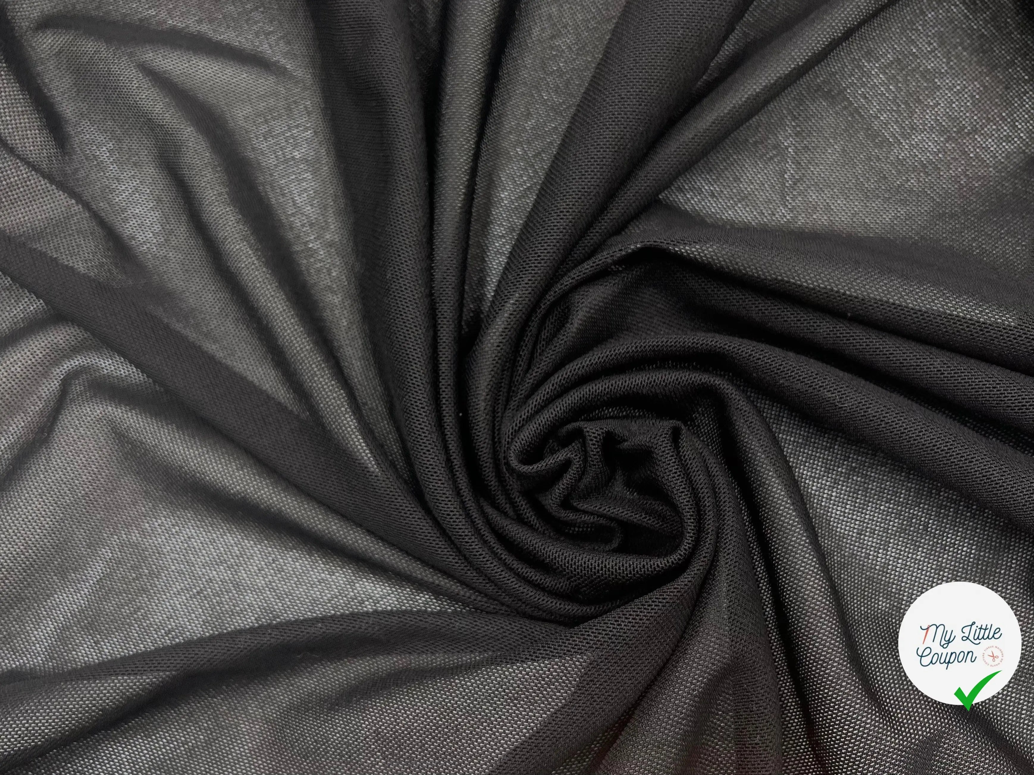 RÉSILLE LOURDE NOIRE - coupon de tissu de 3 mètres - My Little Coupon - tissu - coudre