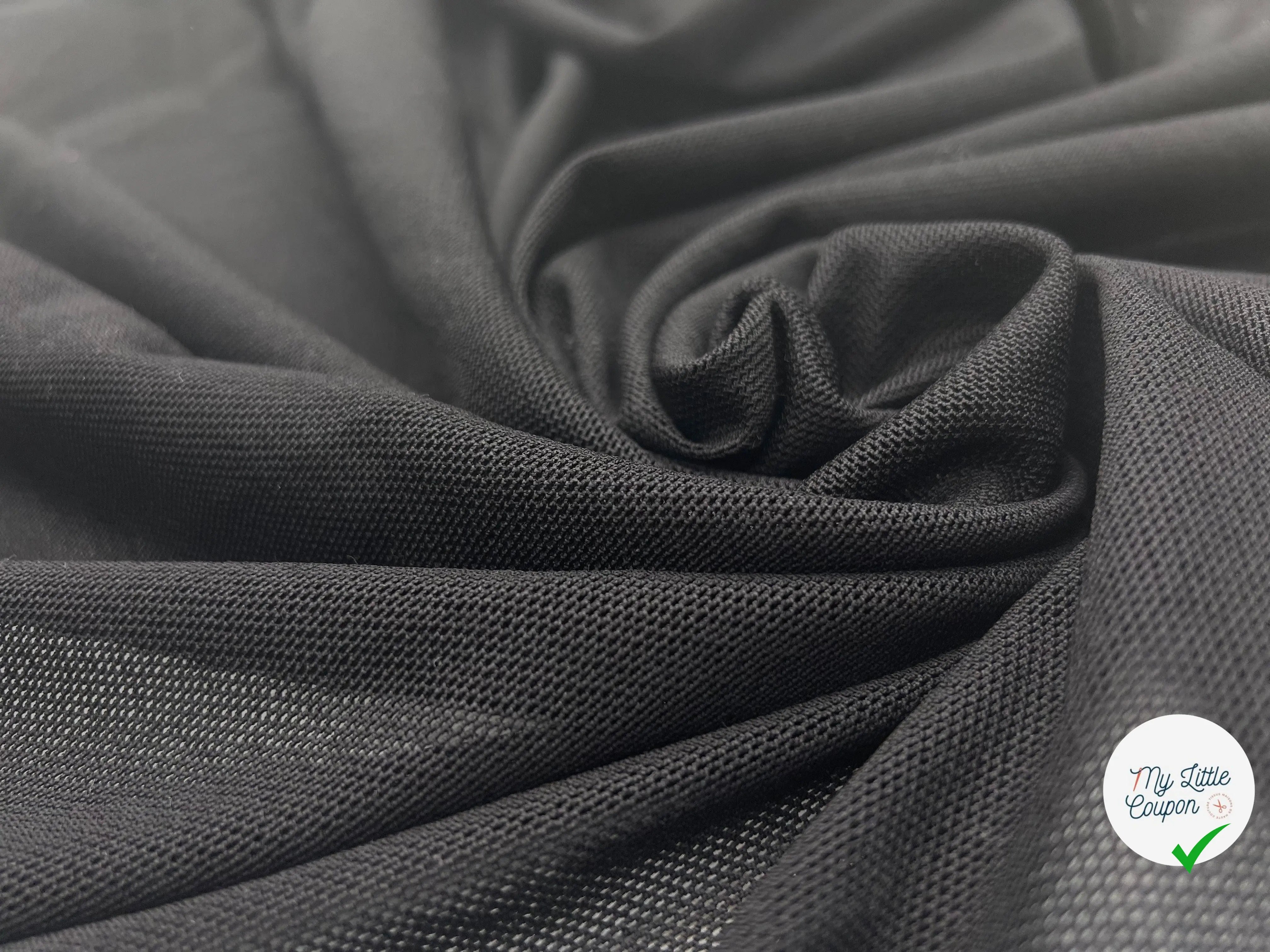 RÉSILLE LOURDE NOIRE - coupon de tissu de 3 mètres - My Little Coupon - tissu - coudre