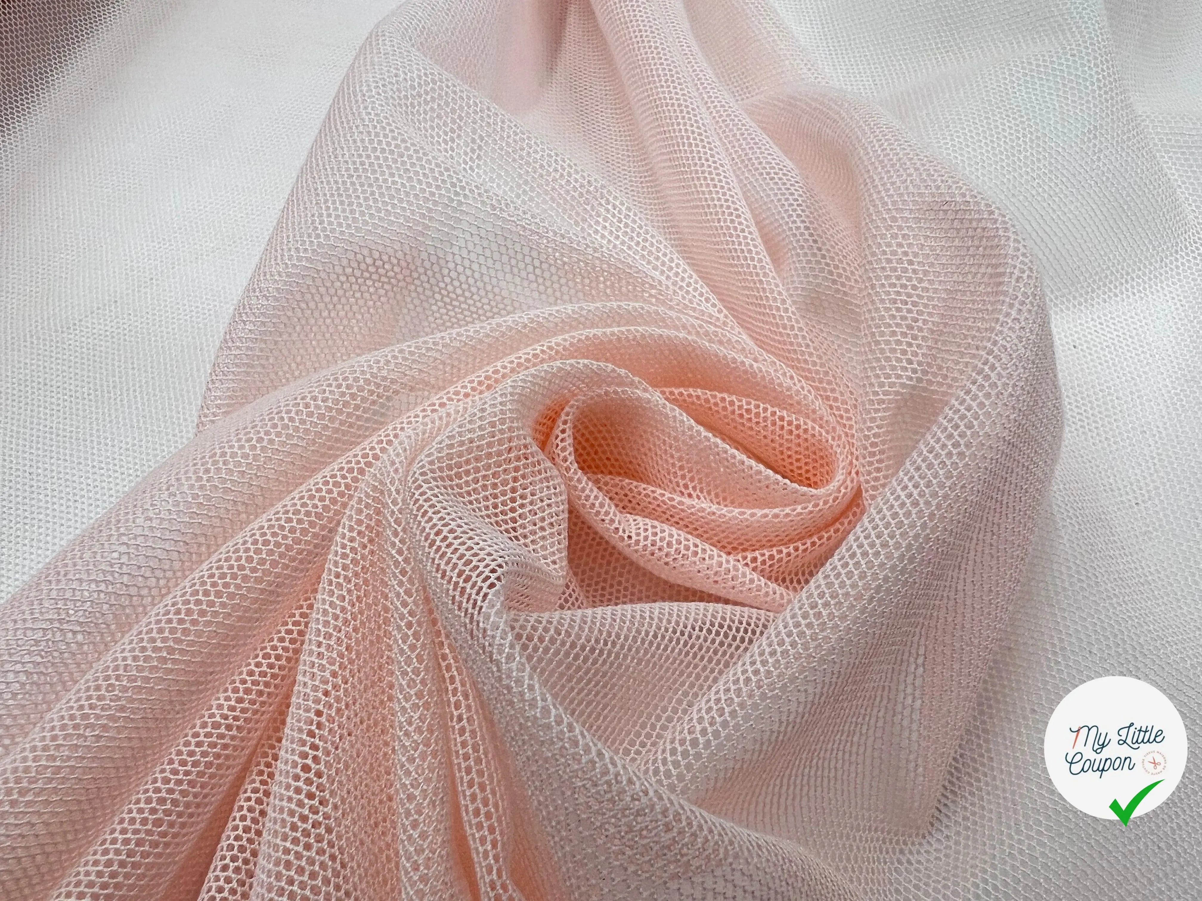 RÉSILLE ROSE PÂLE - My Little Coupon - tissu - coudre