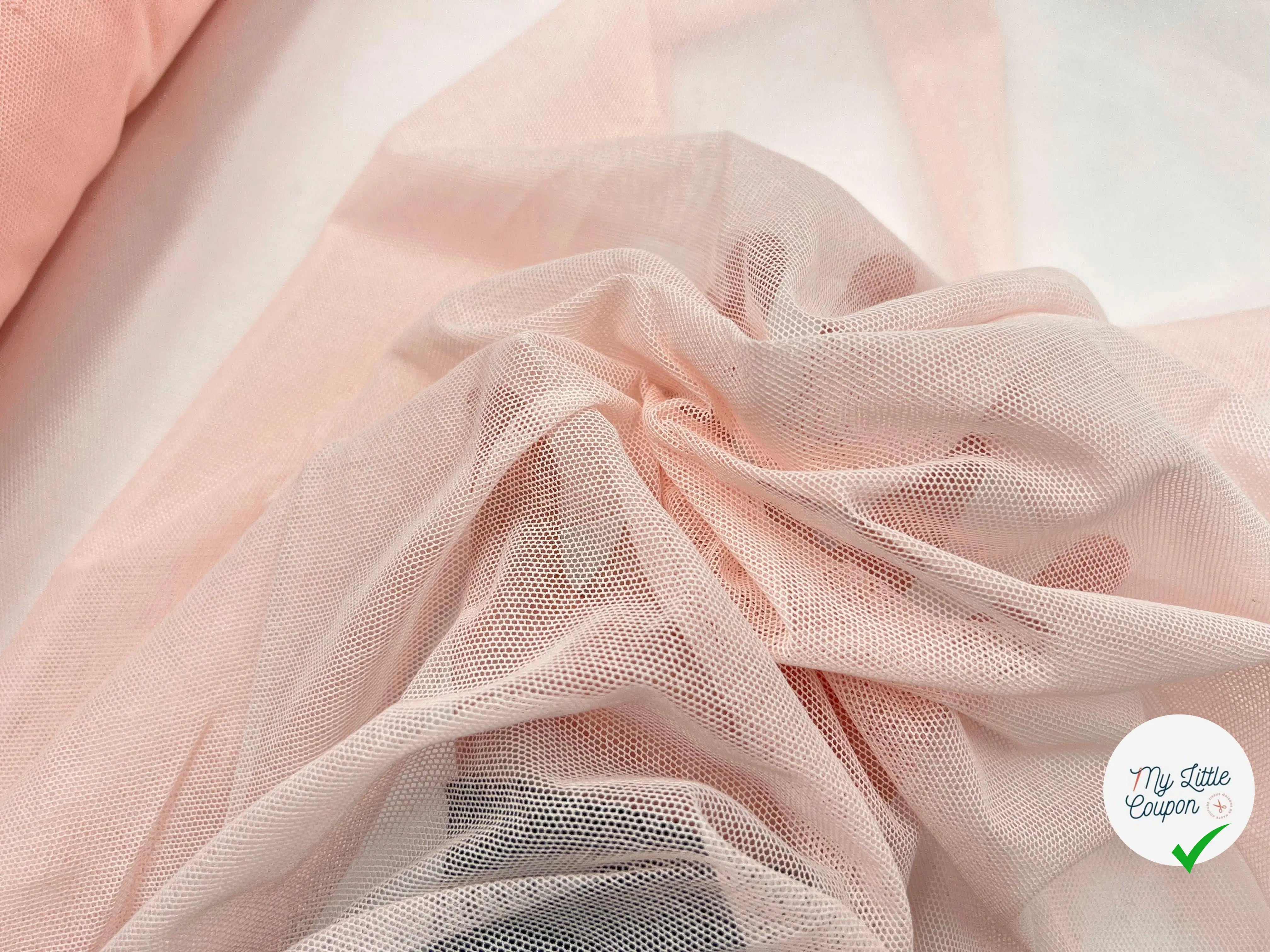 RÉSILLE ROSE PÂLE - My Little Coupon - tissu - coudre