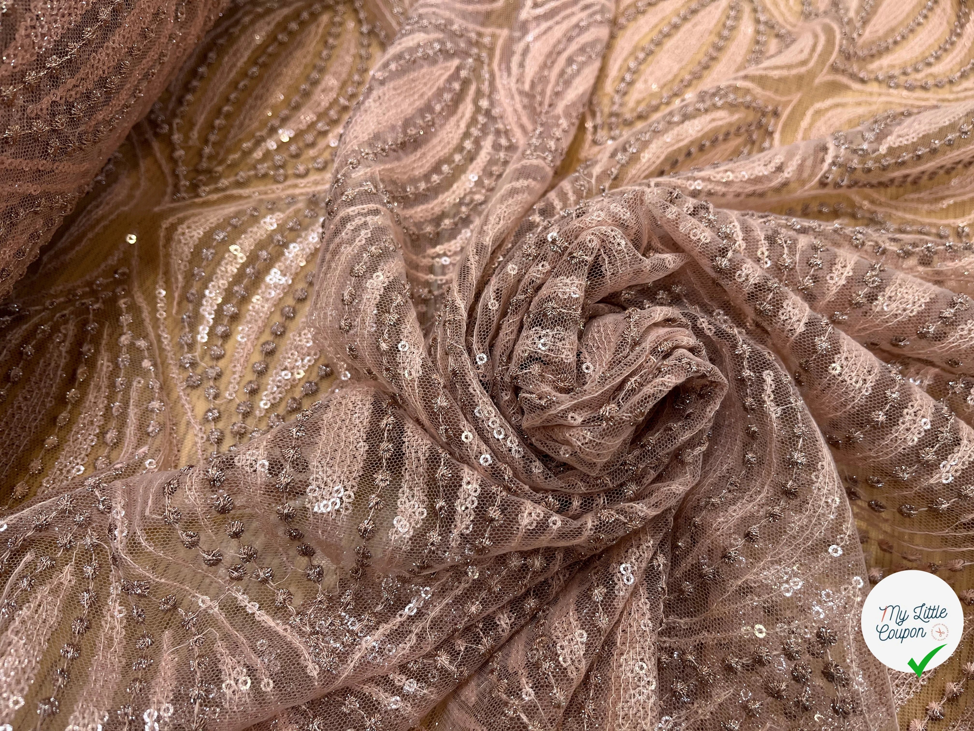 RESILLE SEQUIN BRODÉ ROSE GOLD - My Little Coupon
