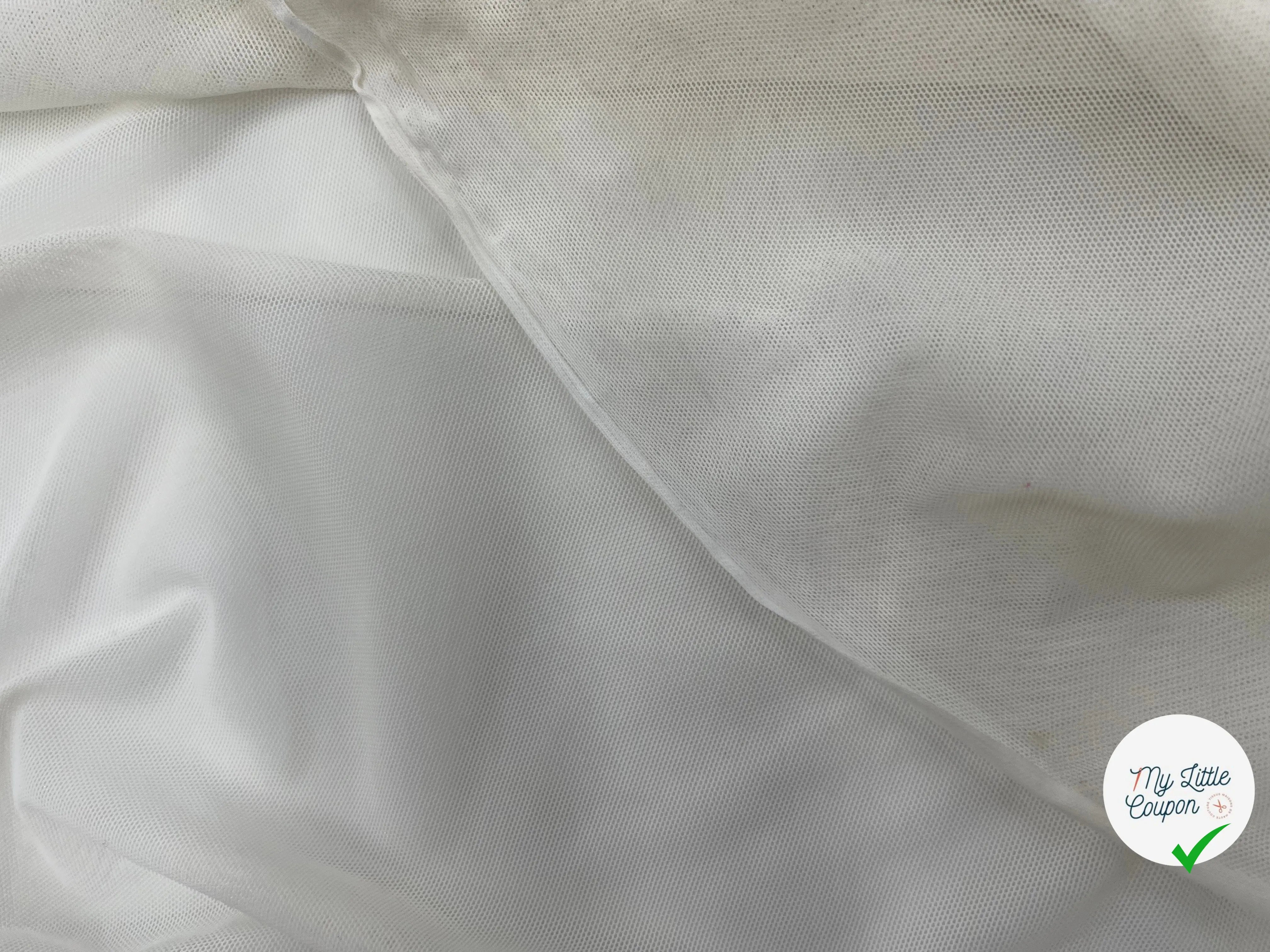 RÉSILLE SOUPLE STRETCH BLANC CASSÉ - coupon de tissu de 3 mètres - My Little Coupon - tissu - coudre