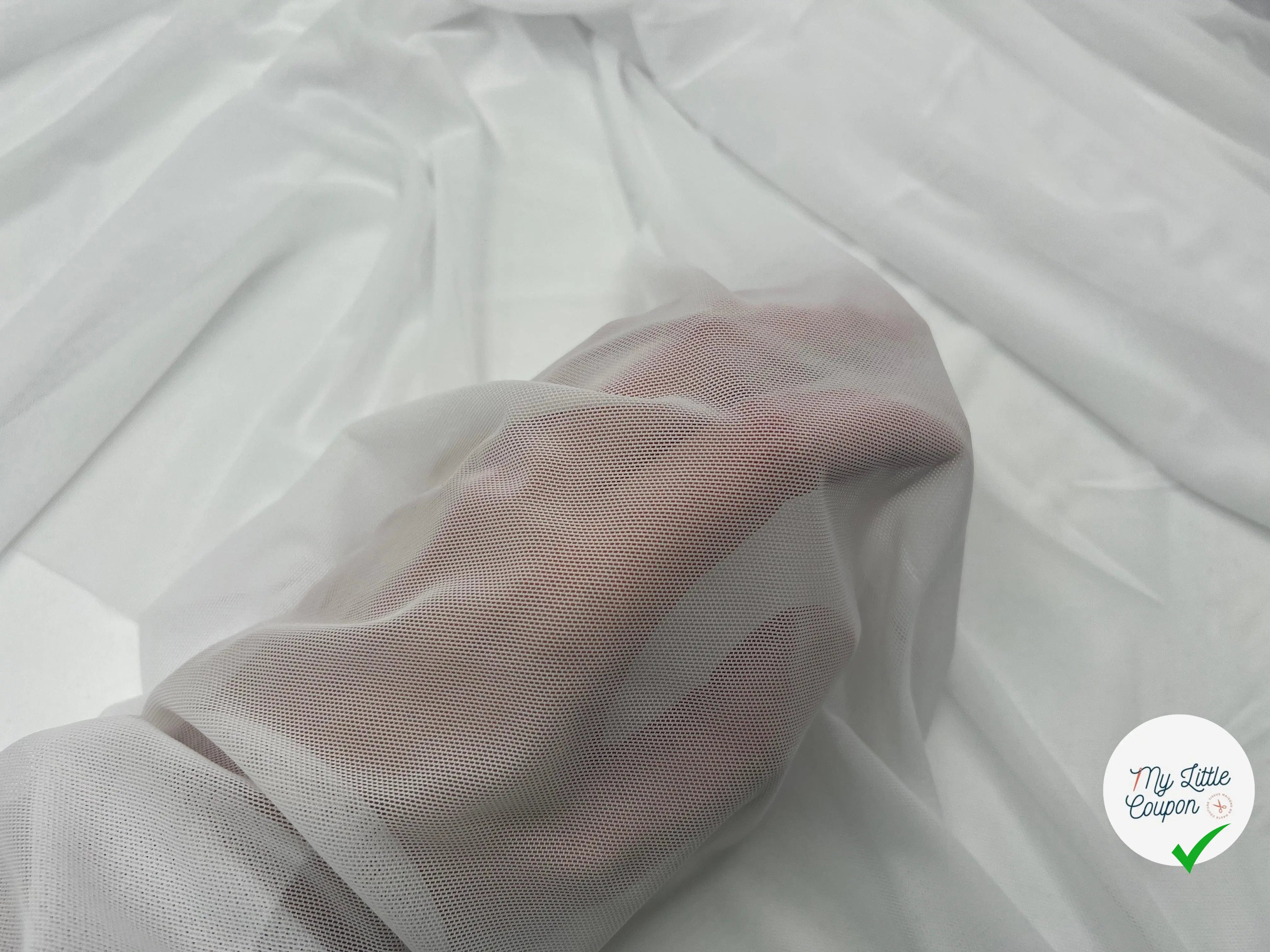 RÉSILLE STRETCH FEEL FREE BLANC OPTIQUE - My Little Coupon - tissu - coudre