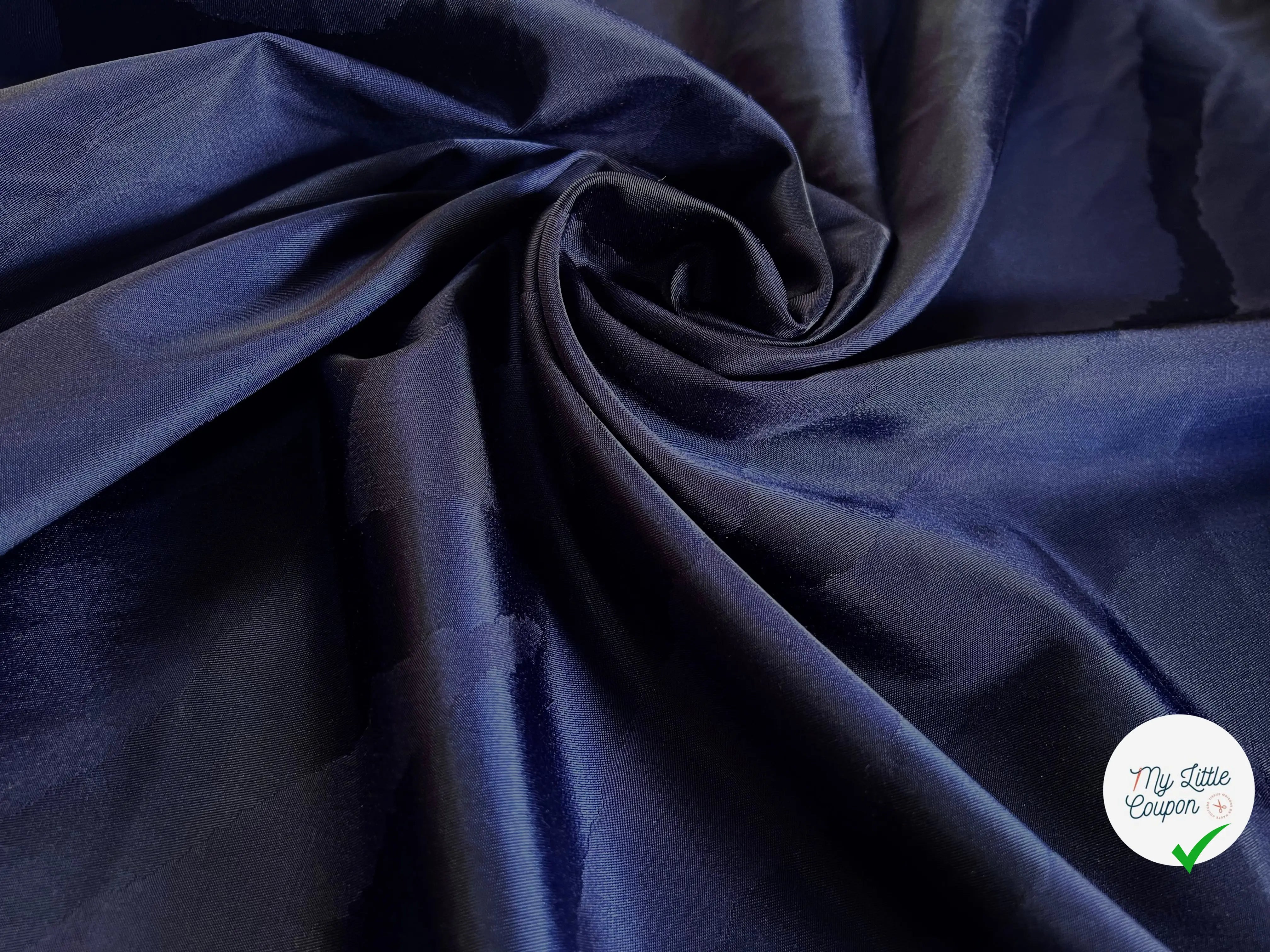 SATIN BLEU NUIT TIGRE - My Little Coupon