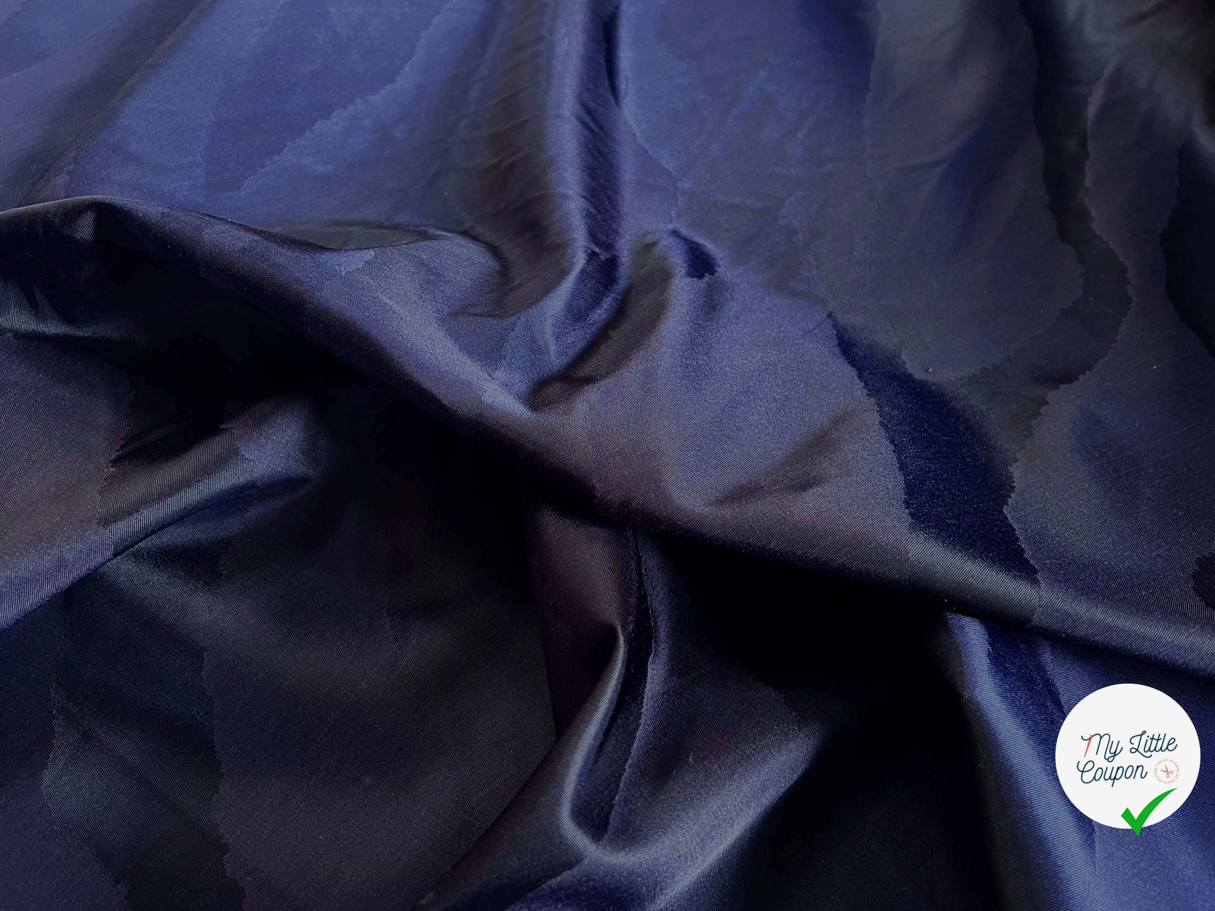 SATIN BLEU NUIT TIGRE - My Little Coupon