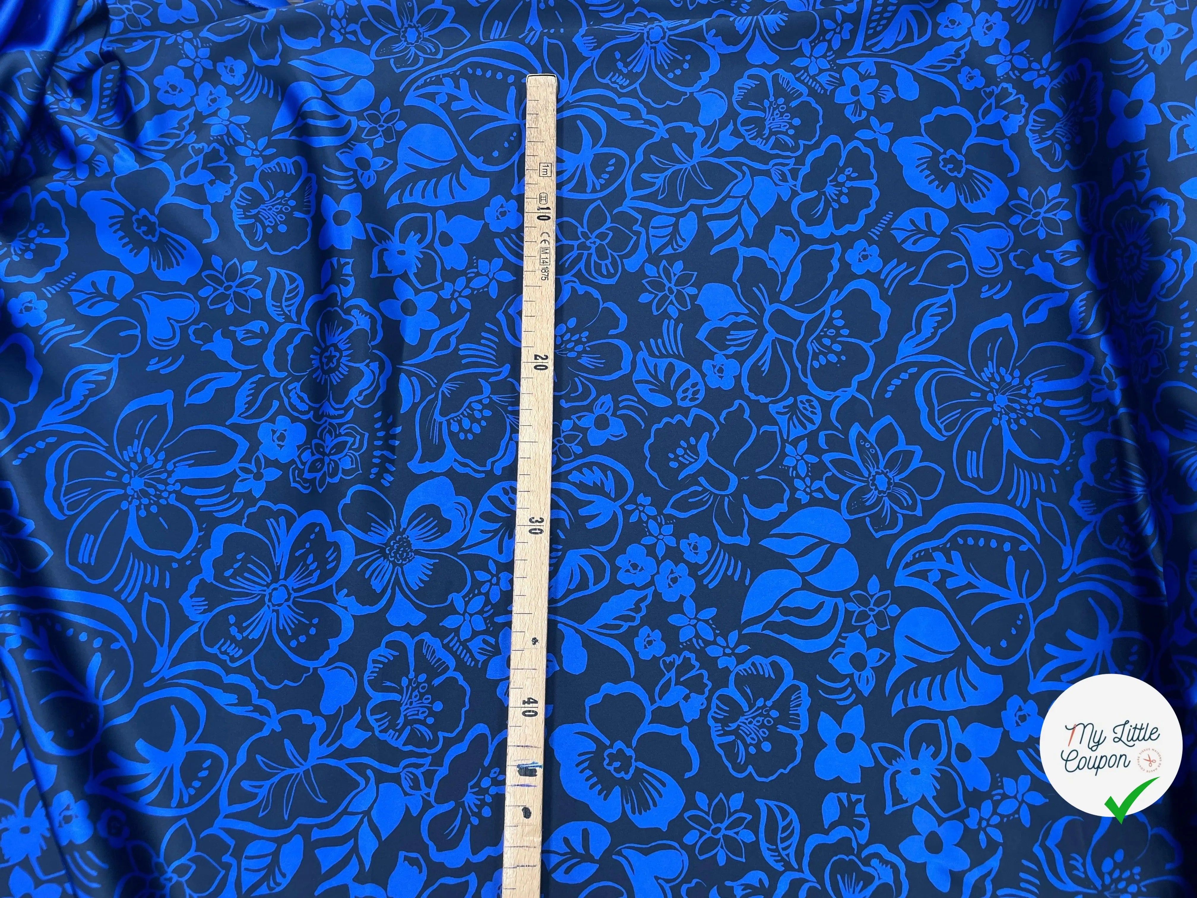 SATIN COCKTAIL LOURD IMPRIMÉ FLORAL - My Little Coupon - tissu - coudre