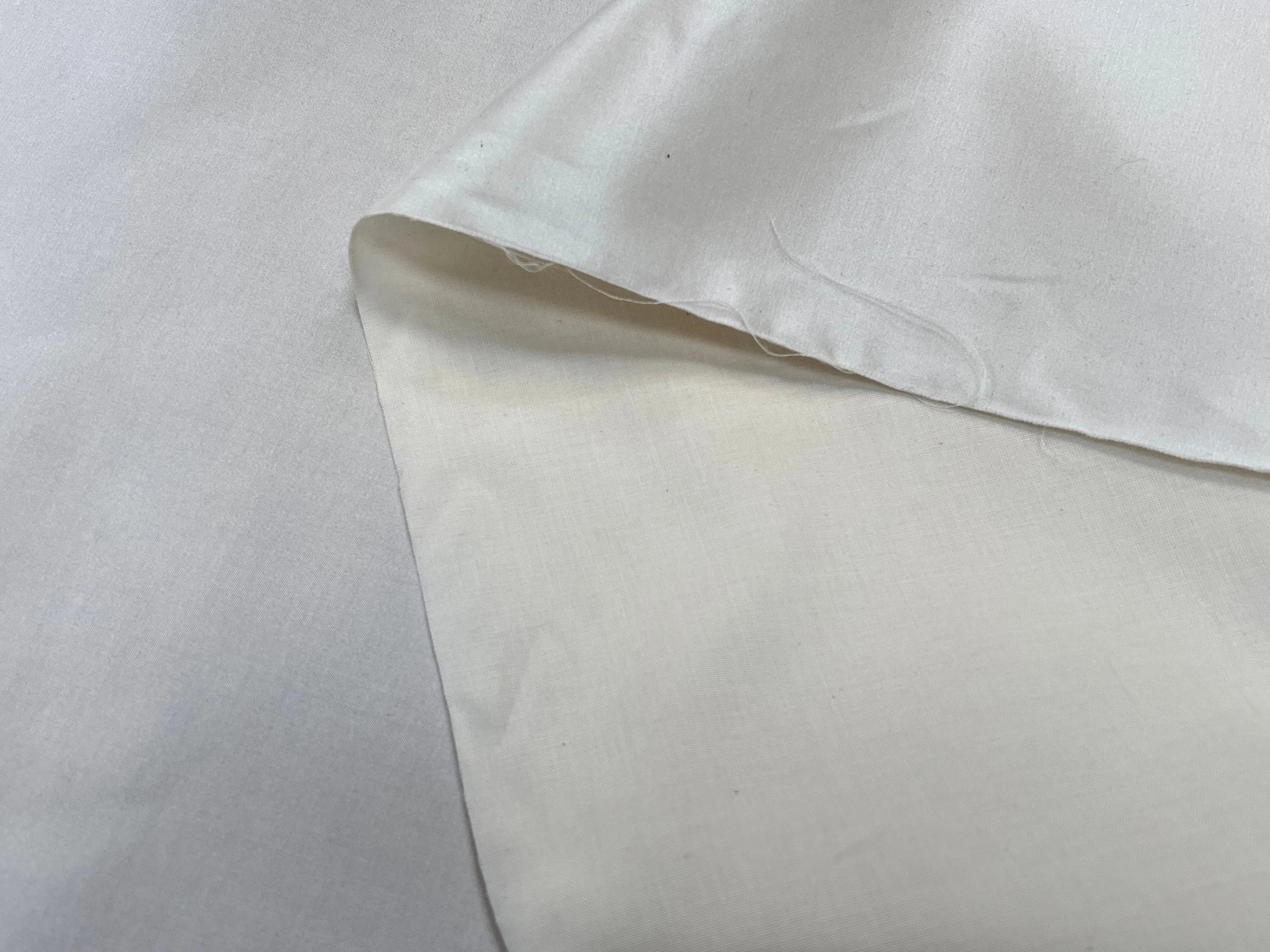SATIN COTON CONTRECOLLÉ UNE FACE SATINÉE ÉCRU 100% COTON - My Little Coupon