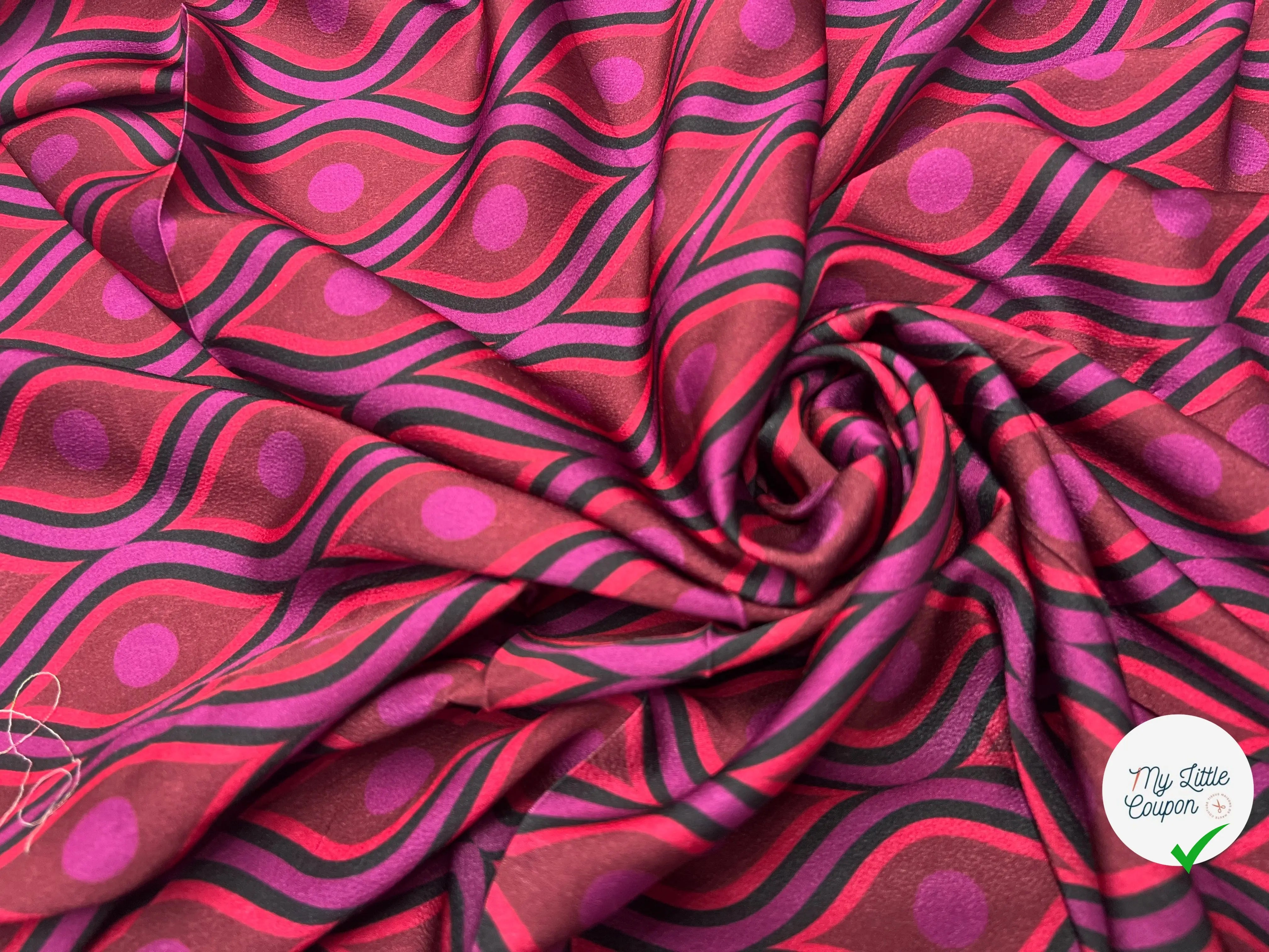 SATIN CRÊPÉ REGARDS VINTAGE - My Little Coupon - tissu - coudre