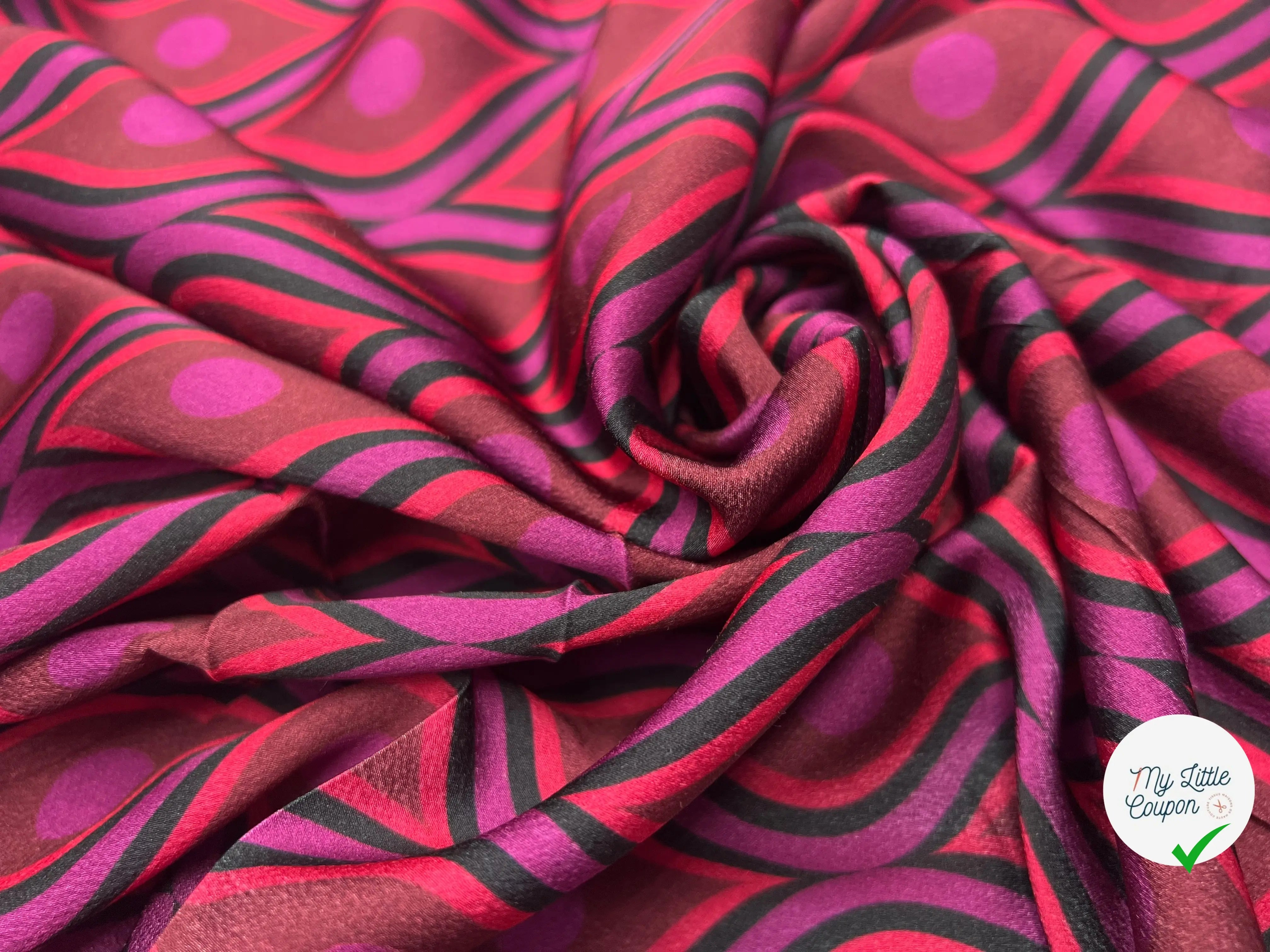 SATIN CRÊPÉ REGARDS VINTAGE - My Little Coupon - tissu - coudre