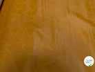 SATIN CUIR JAUNE MOUTARDE MOTIF GÉOMETRIQUE AVEC FIL - My Little Coupon