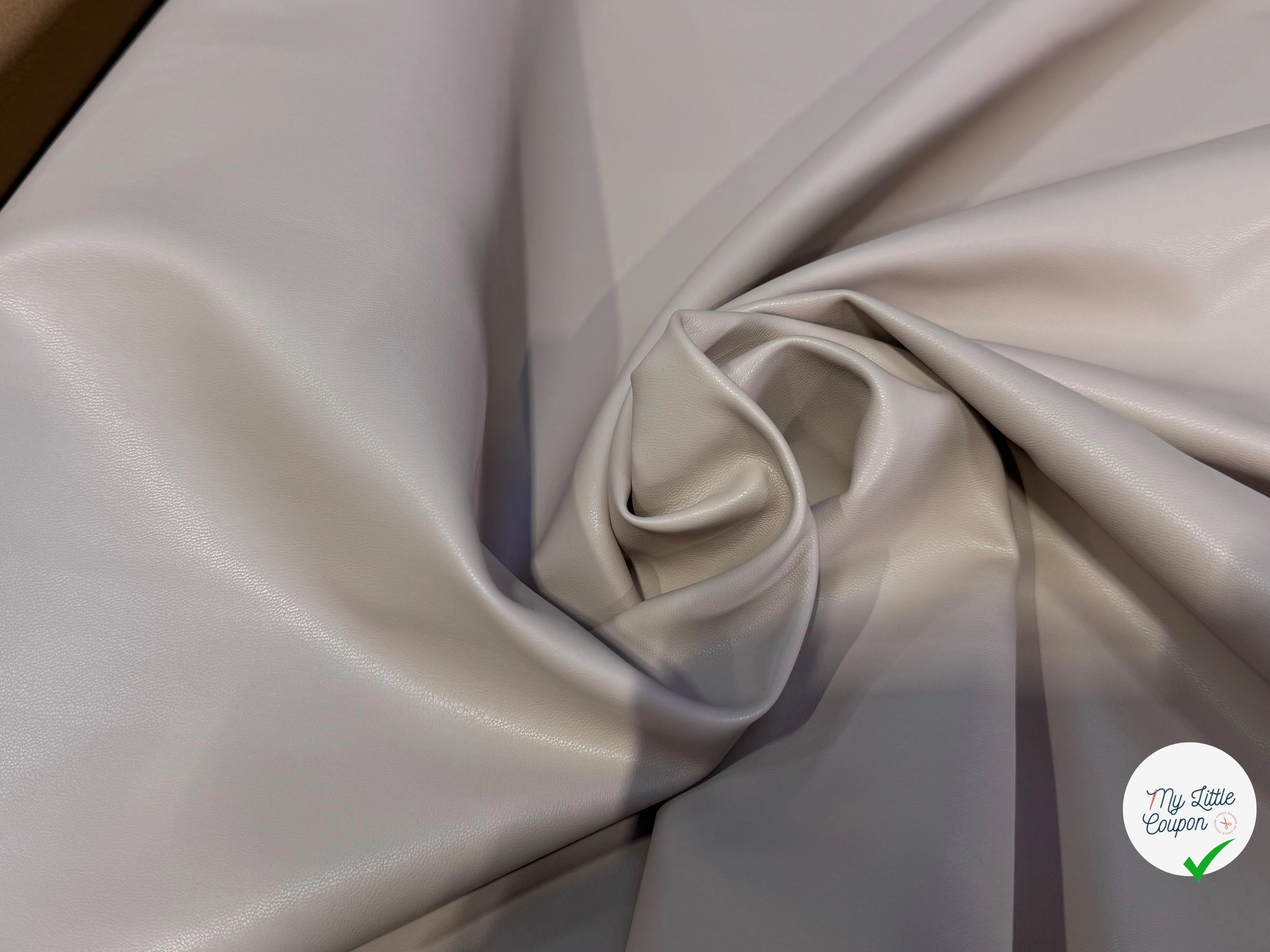 SATIN CUIR STRETCH CAFÉ AU LAIT QUALITÉ COUTURE - My Little Coupon