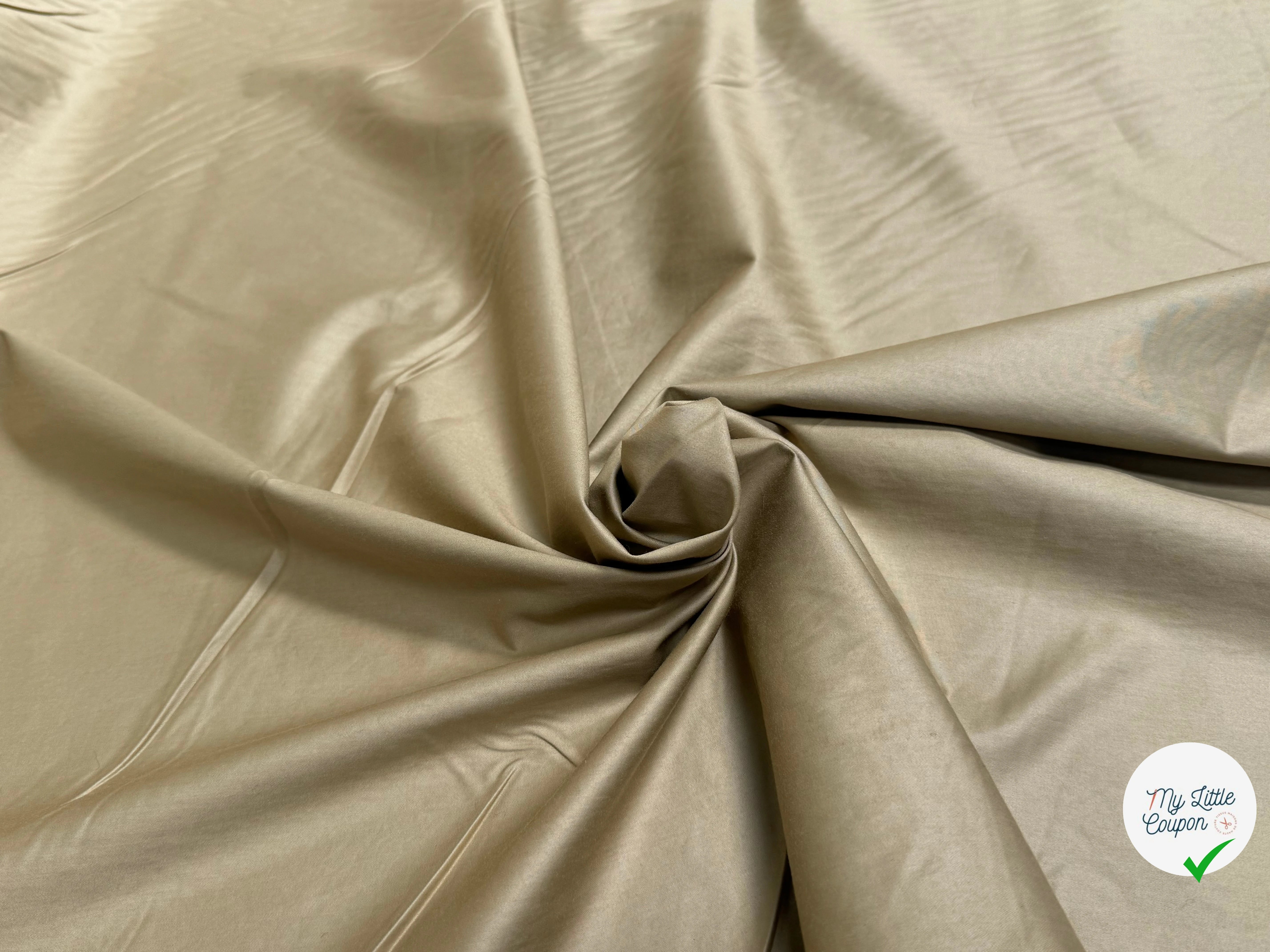 SATIN DE COTON BELLE TENUE BEIGE TAUPE - My Little Coupon
