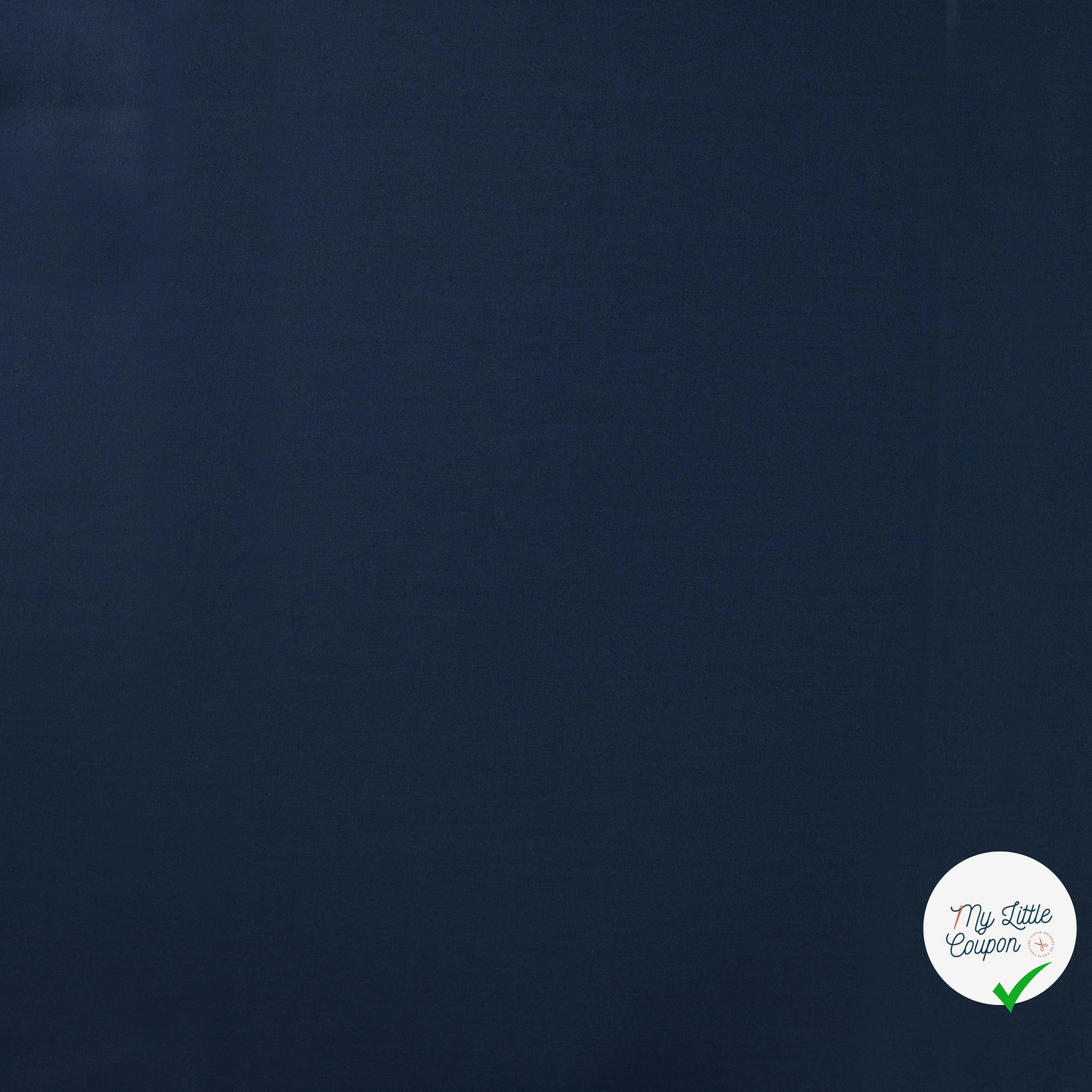 SATIN DE COTON BLEU MARINE - My Little Coupon