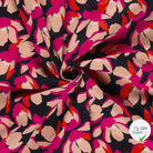 SATIN DE COTON FLEURS NOIR - My Little Coupon