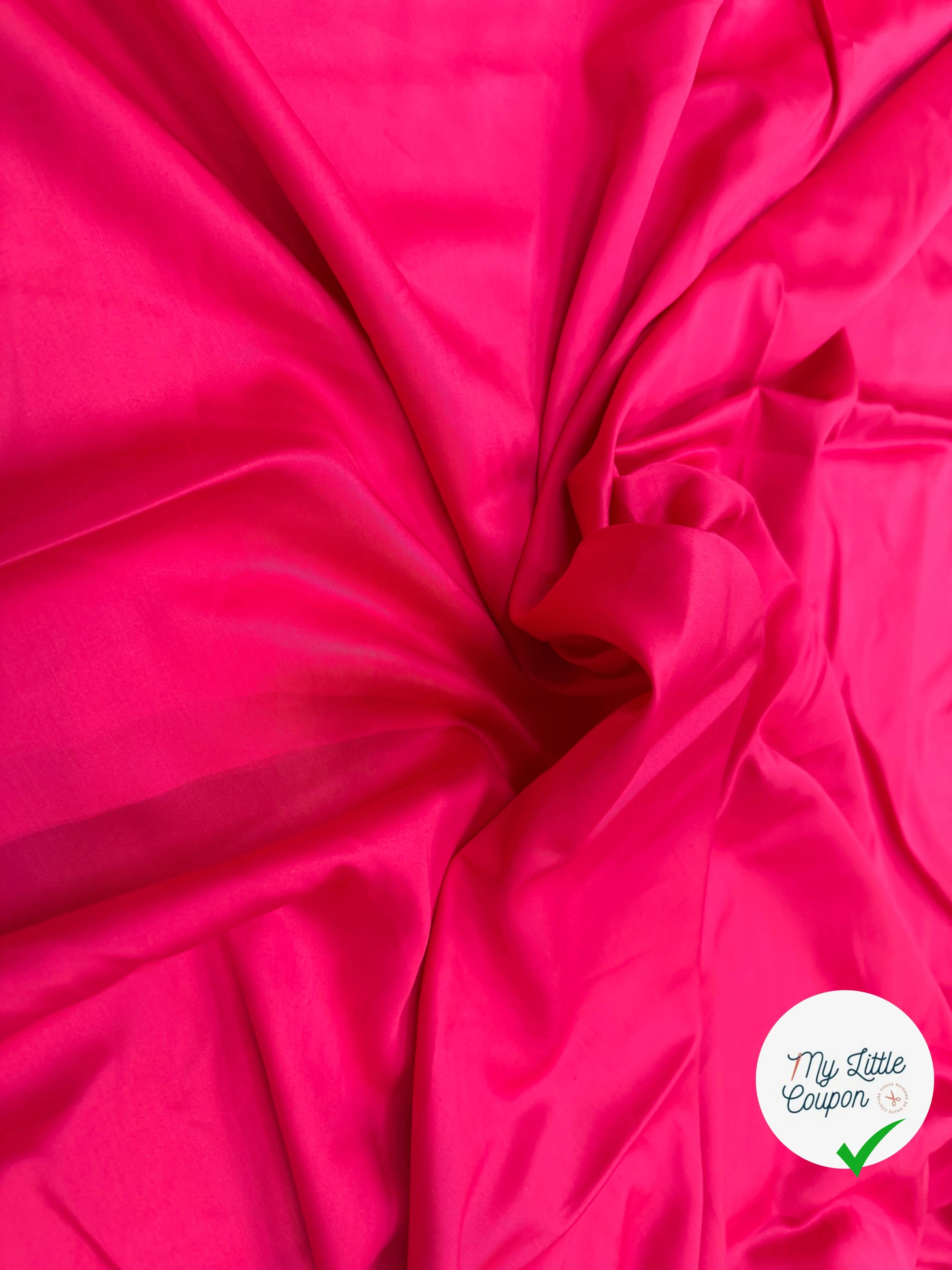 SATIN DE COTON FUCHSIA - My Little Coupon