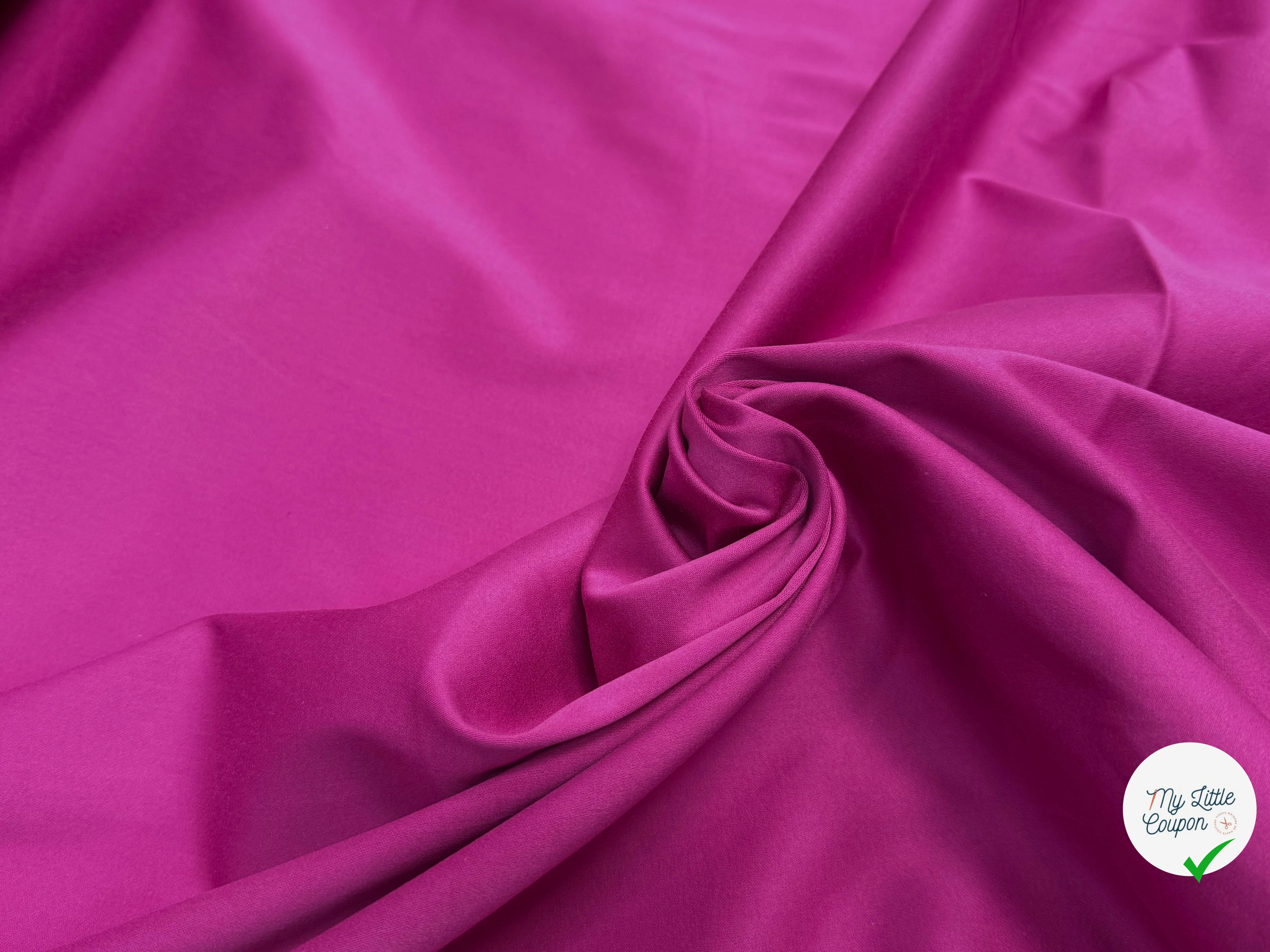 SATIN DE COTON LOURD FUSHIA - My Little Coupon