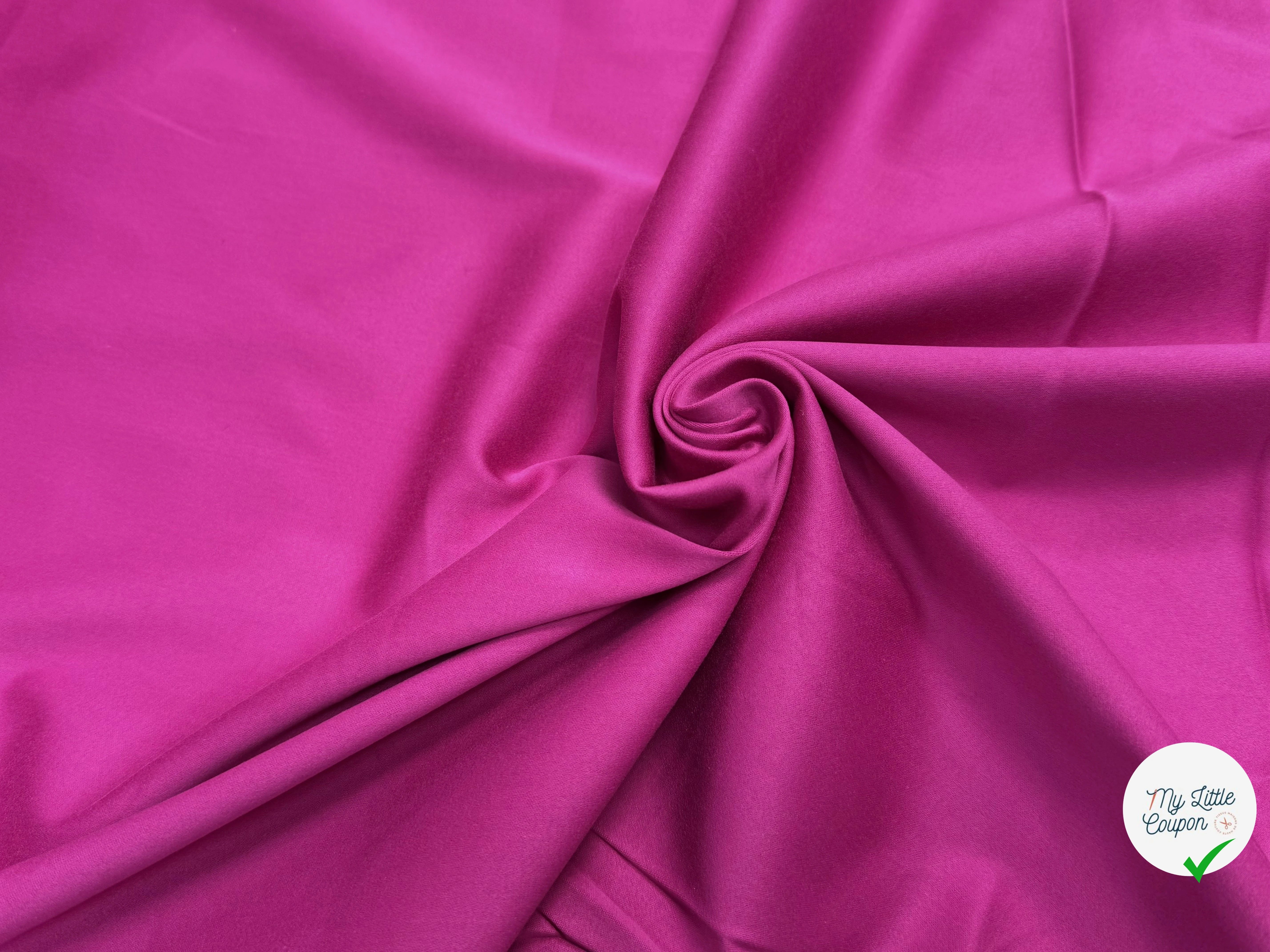 SATIN DE COTON LOURD FUSHIA - My Little Coupon