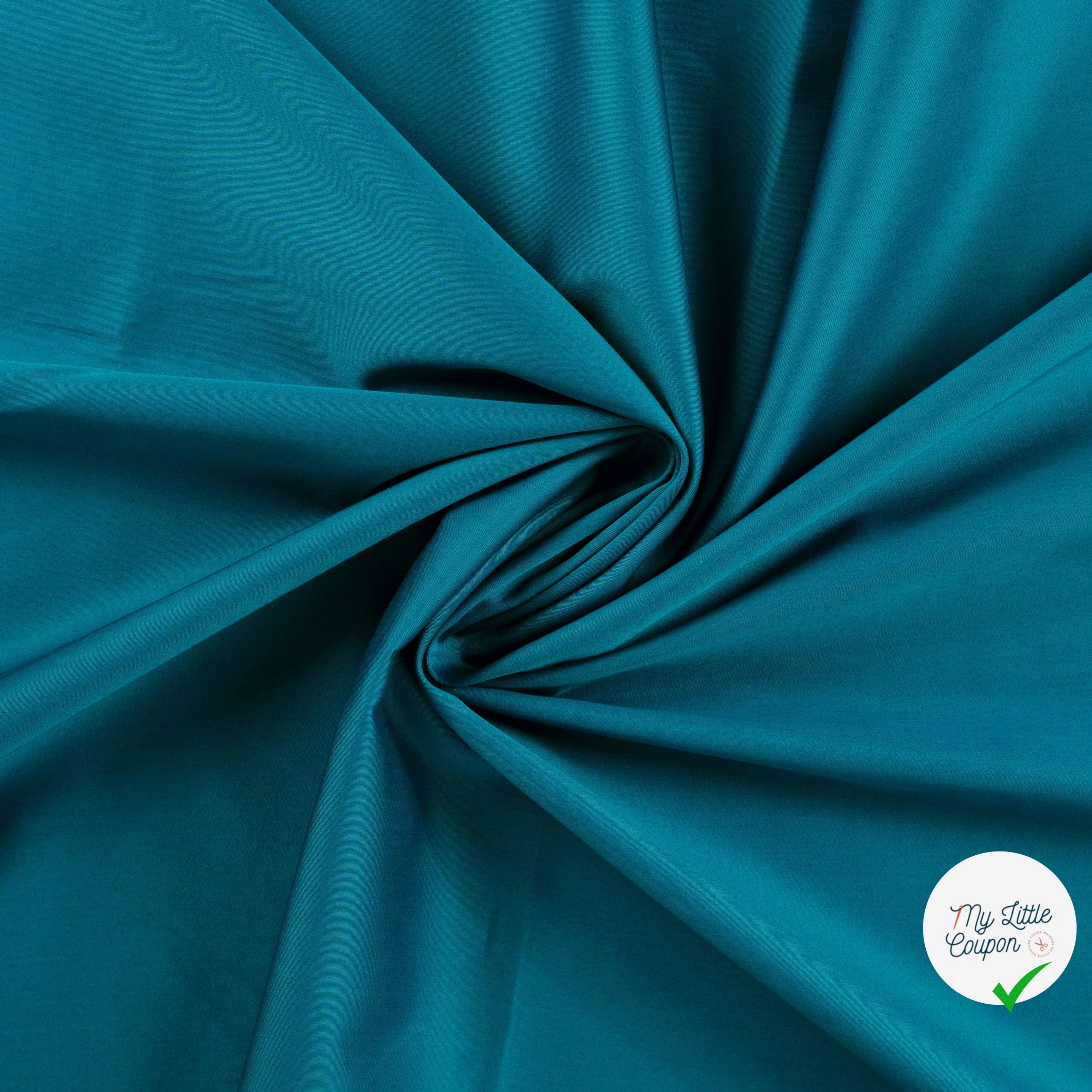 SATIN DE COTON PÉTROLE - My Little Coupon
