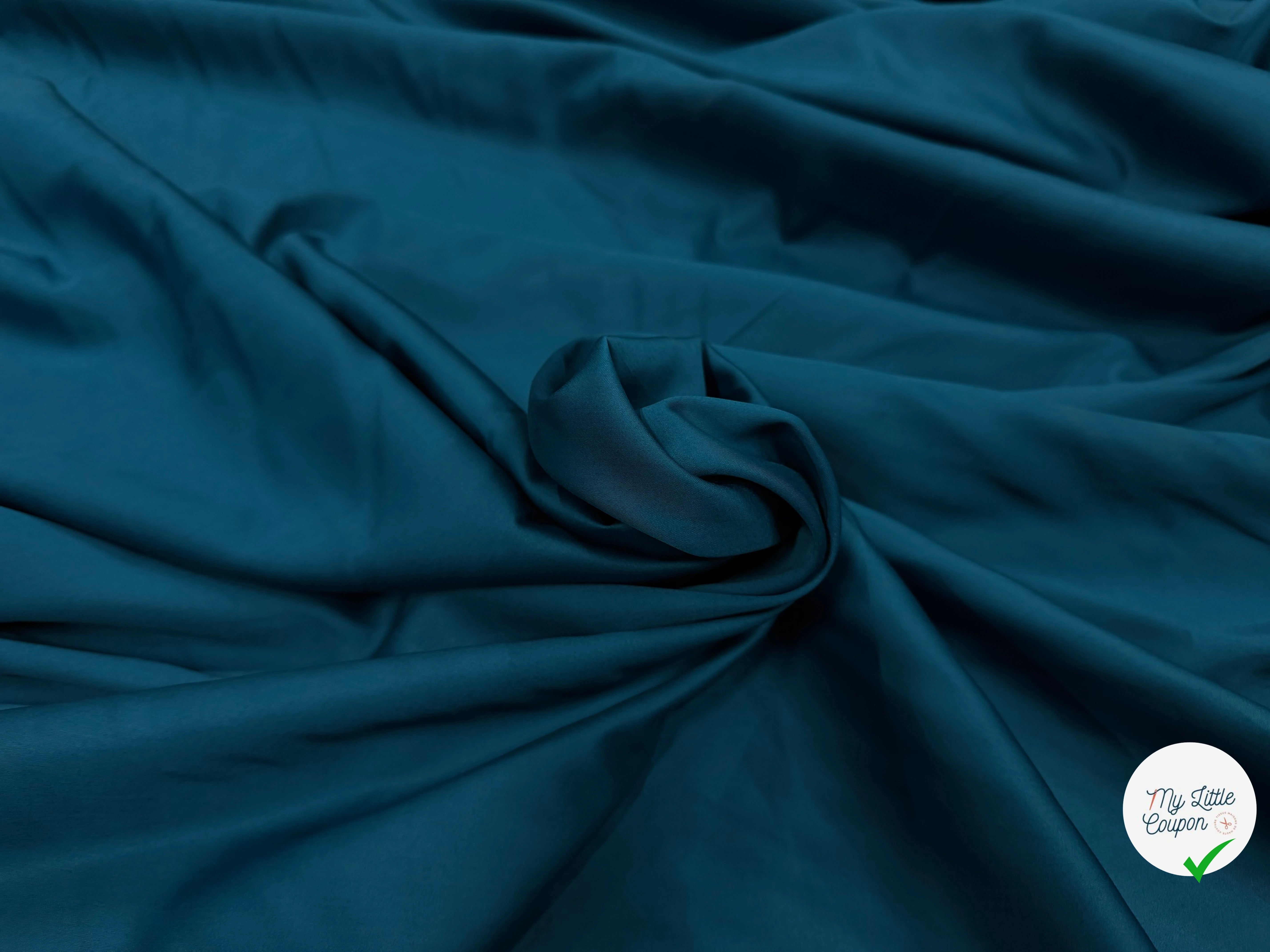SATIN DE COTON PÉTROLE - My Little Coupon