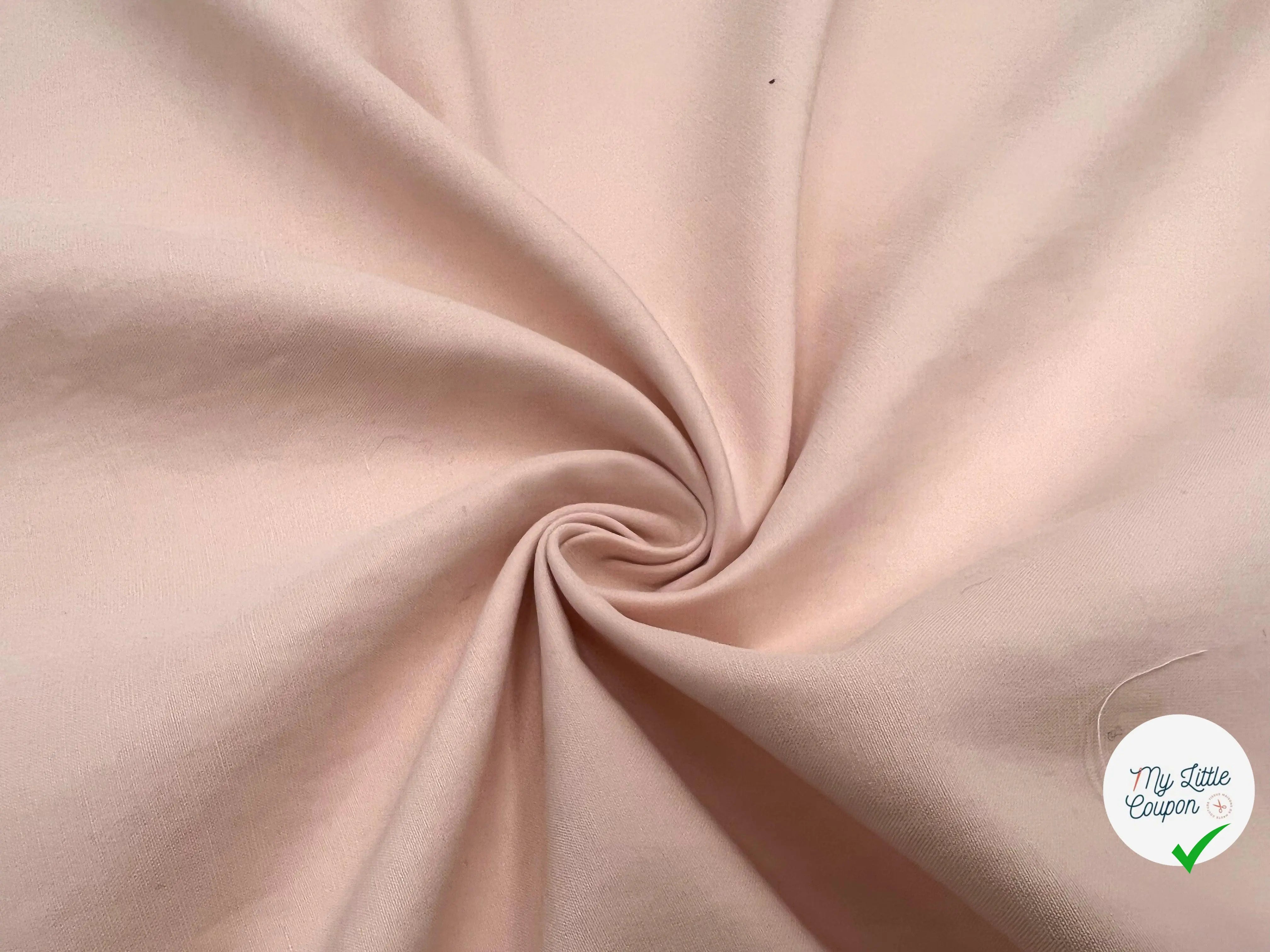 SATIN DE COTON ROSE SAUMON - My Little Coupon - tissu - coudre