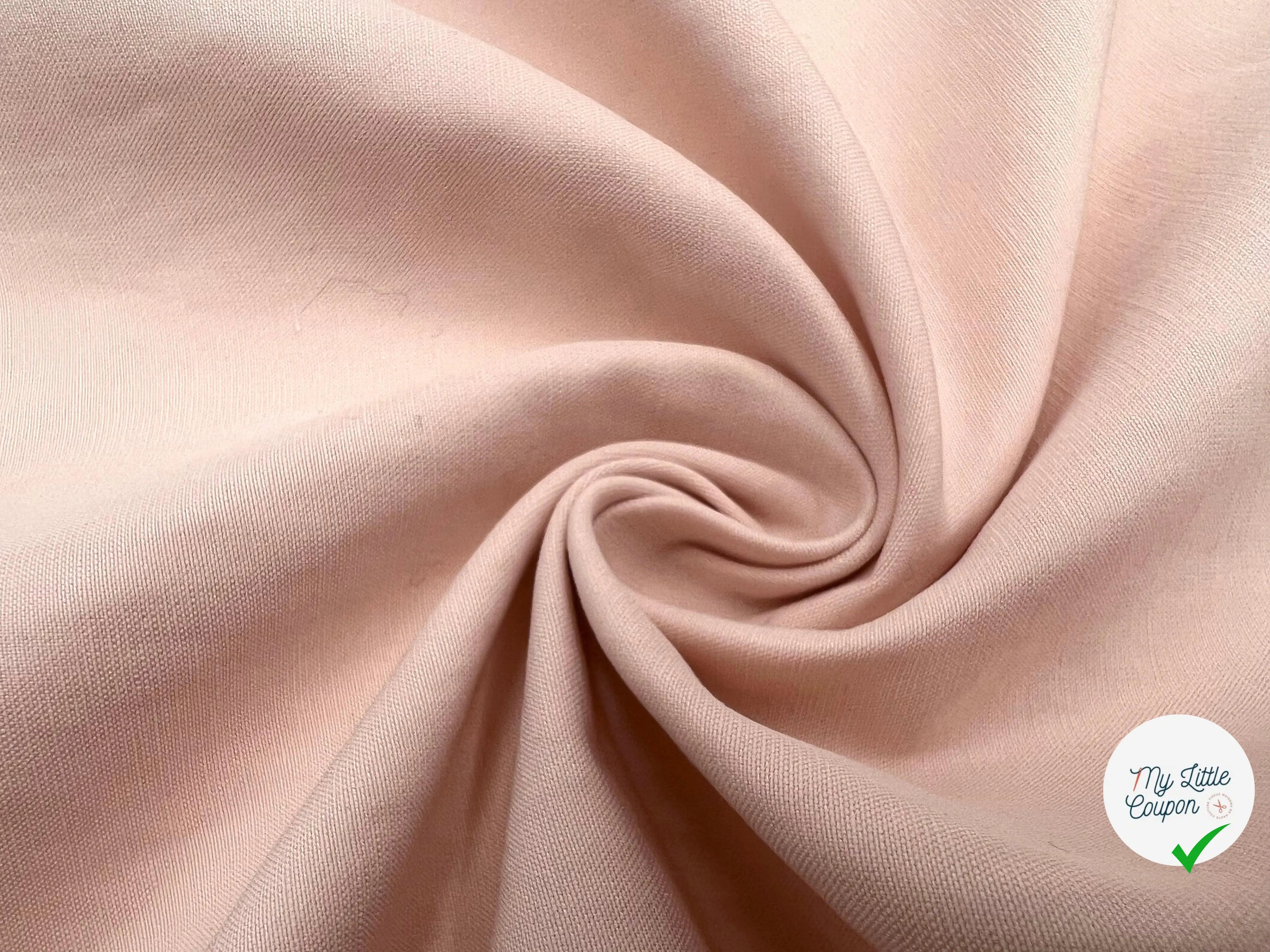 SATIN DE COTON ROSE SAUMON - My Little Coupon - tissu - coudre