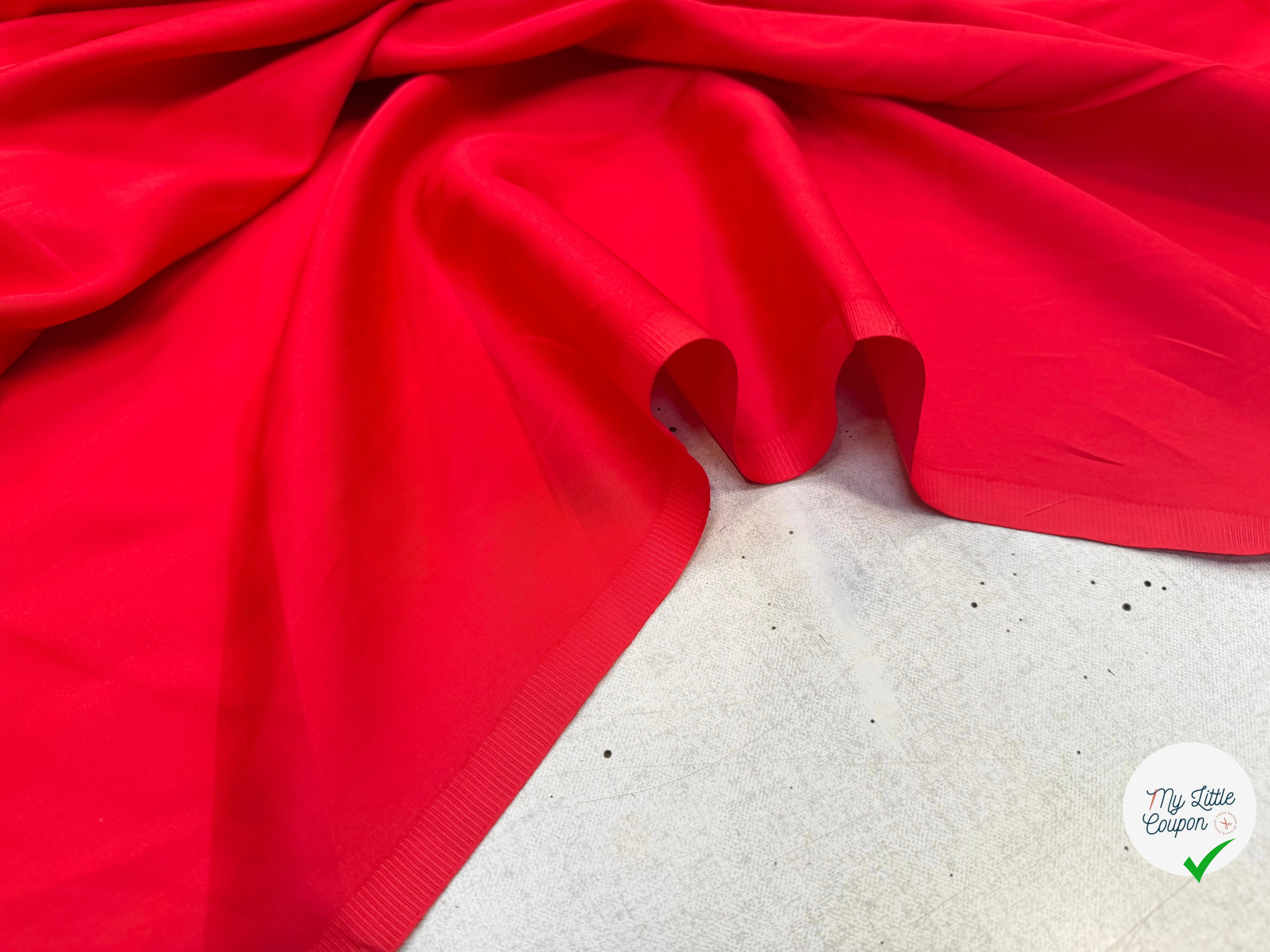 SATIN DE COTON ROUGE - My Little Coupon