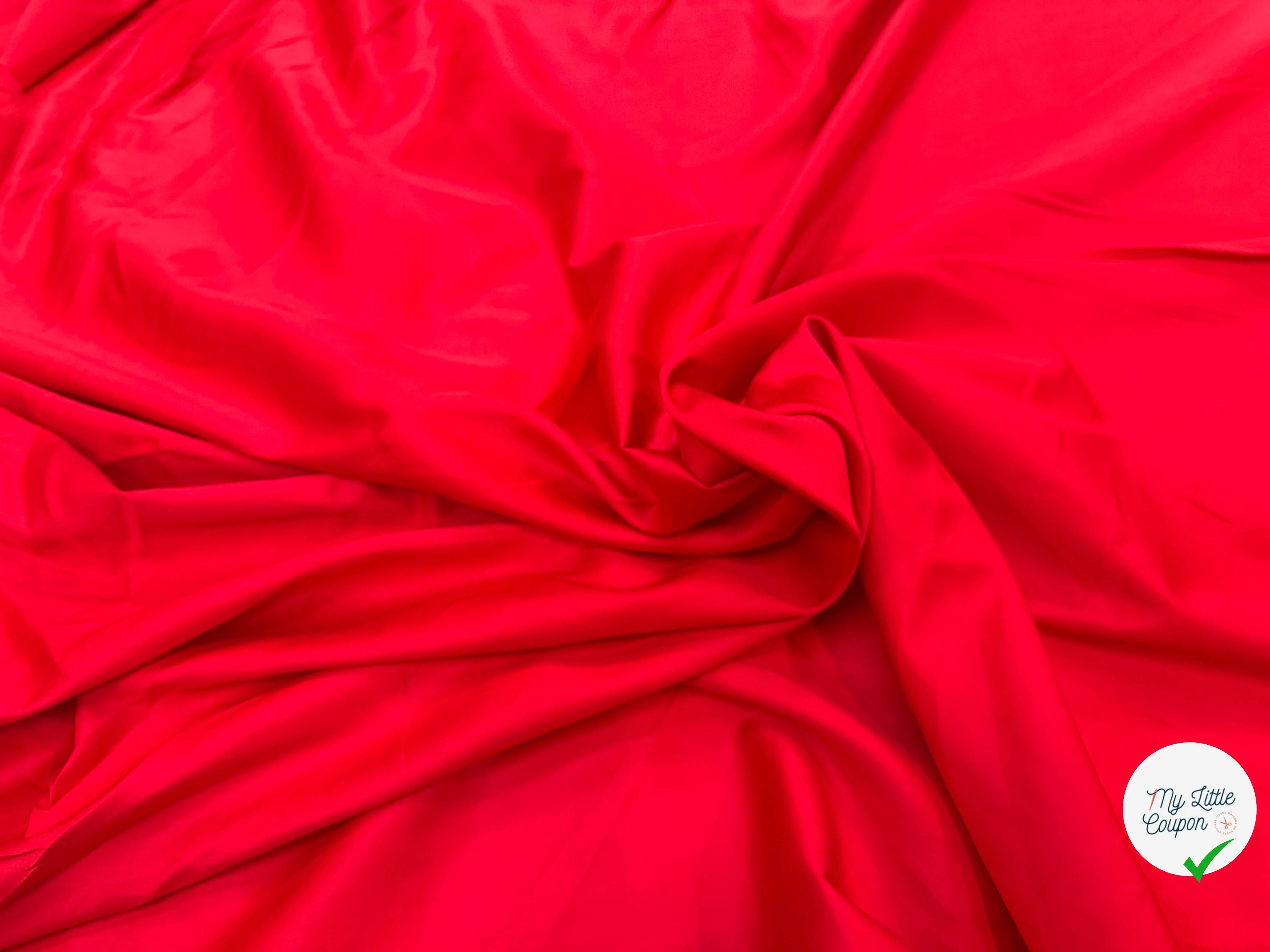 SATIN DE COTON ROUGE - My Little Coupon
