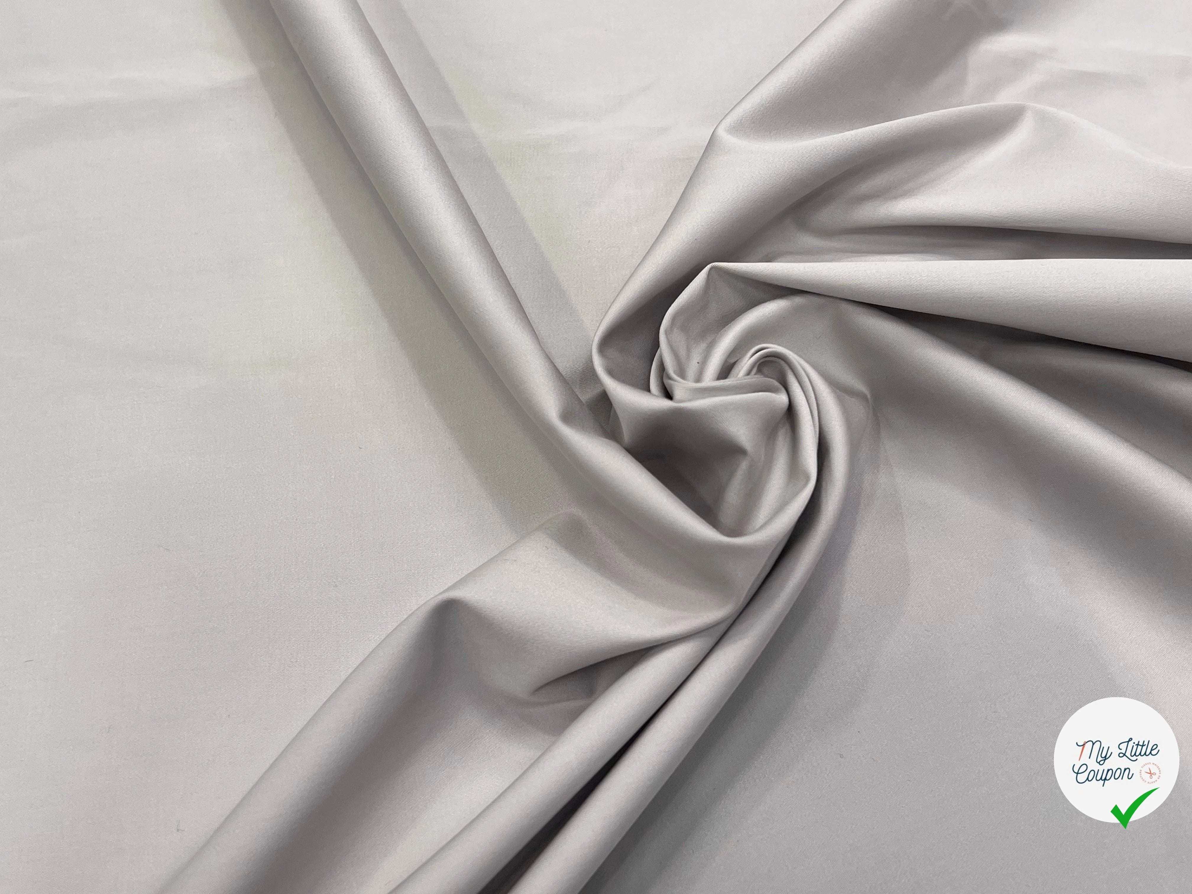 SATIN DE COTON STRETCH BEIGE CAFÉ AU LAIT - My Little Coupon