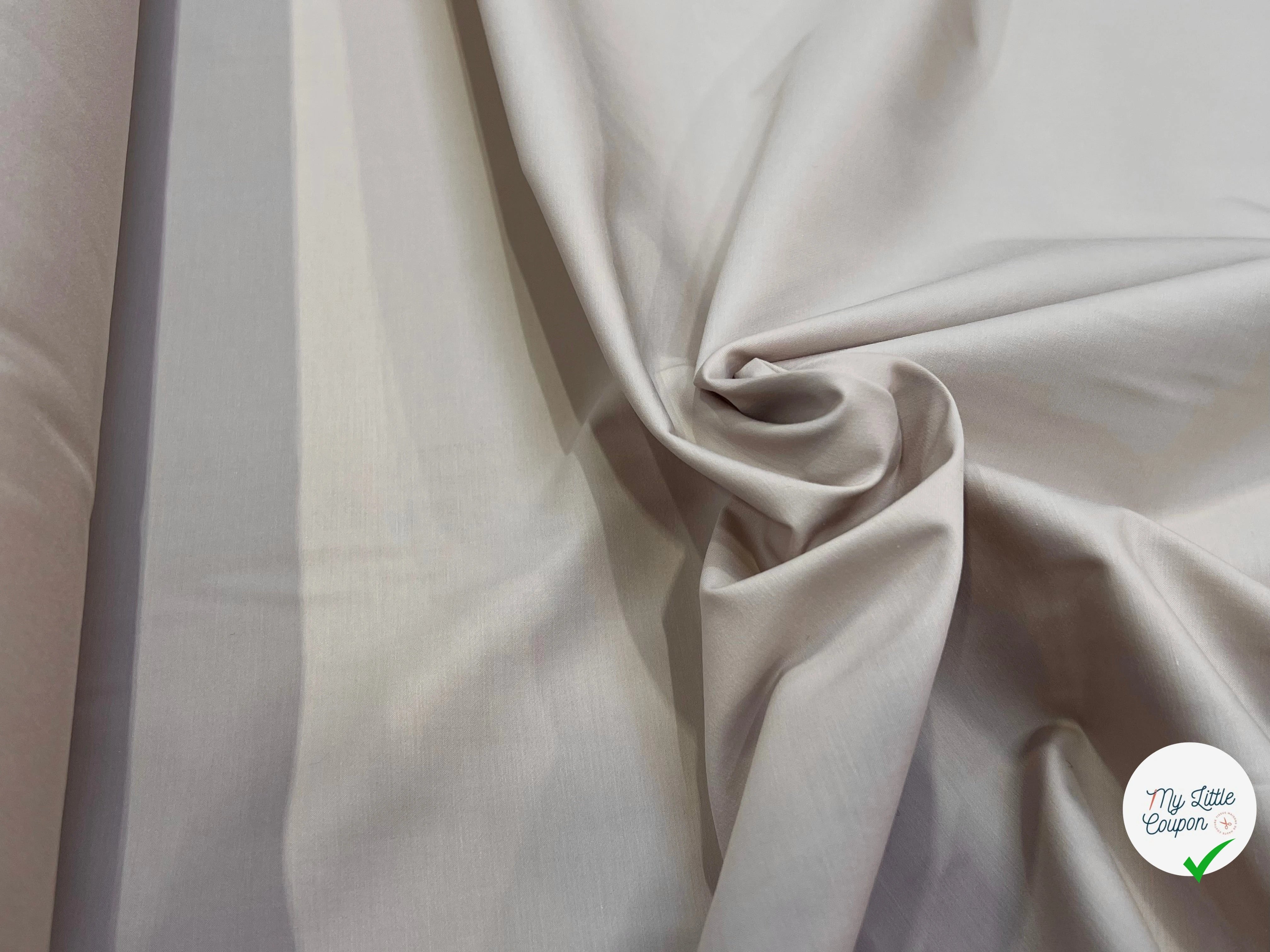 SATIN DE COTON STRETCH BEIGE EUPE - My Little Coupon