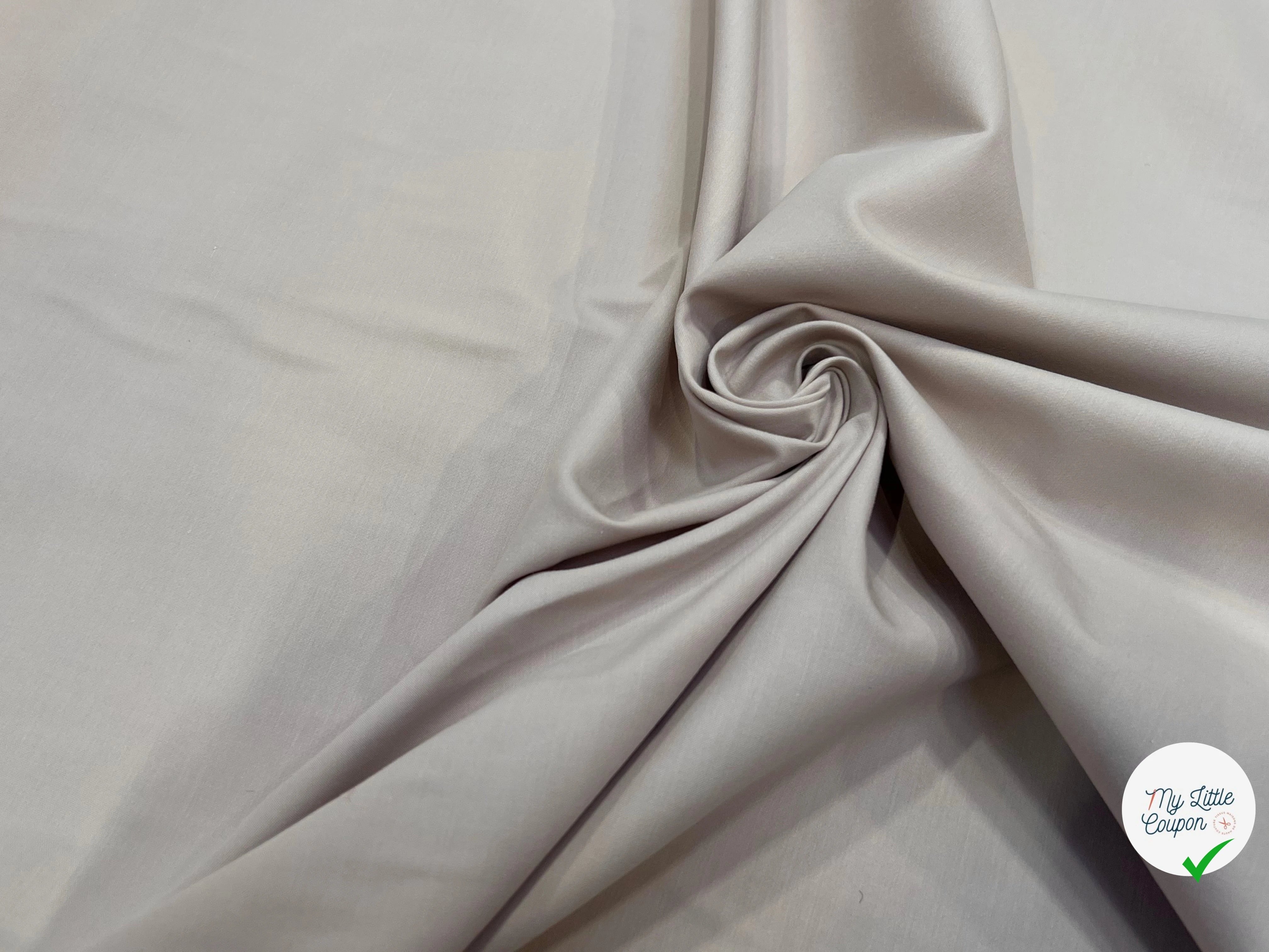 SATIN DE COTON STRETCH BEIGE EUPE - My Little Coupon