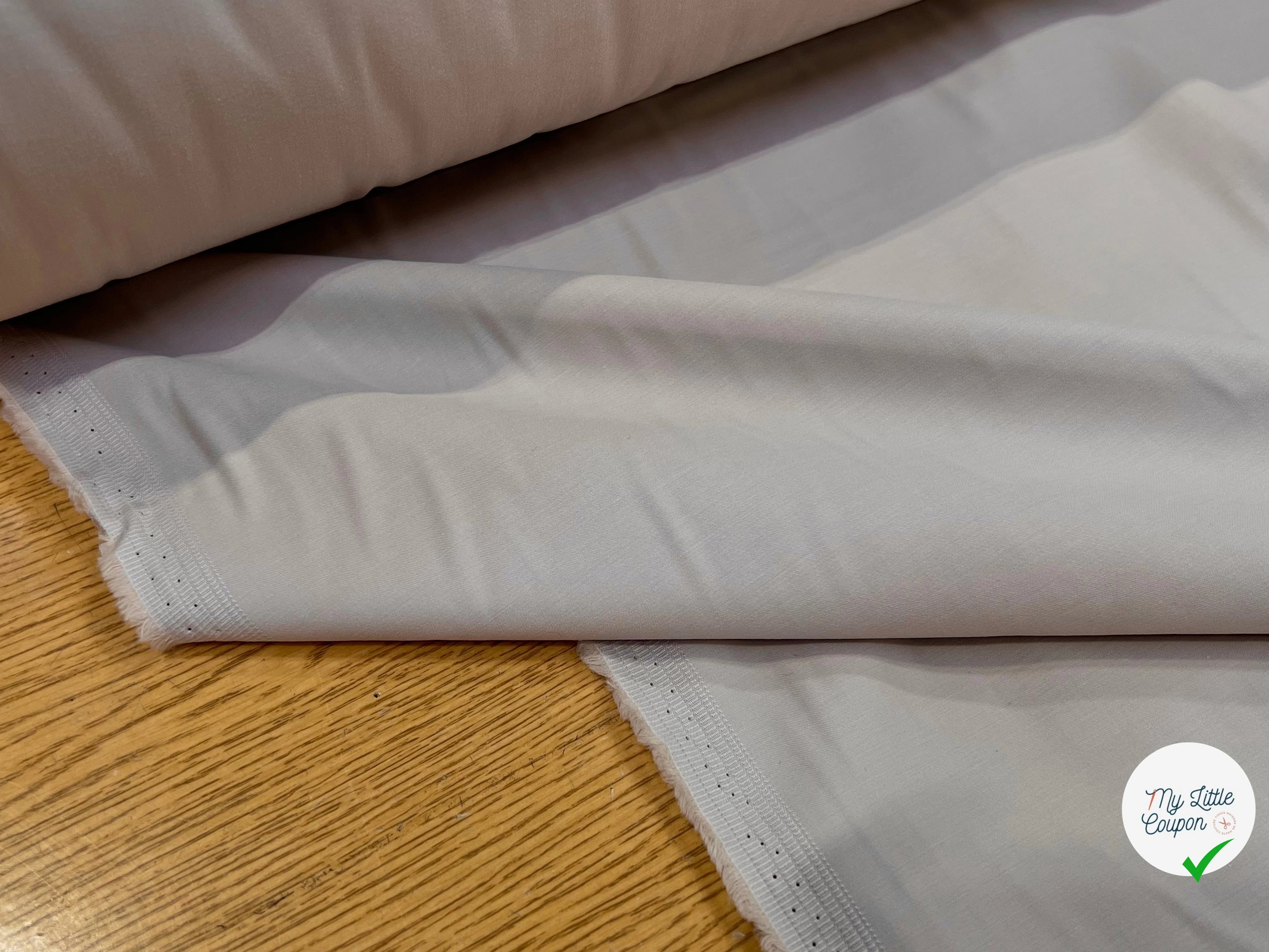 SATIN DE COTON STRETCH BEIGE EUPE - My Little Coupon