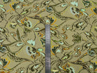 SATIN DE COTON STRETCH FLEUR D'ORIENT TONS DE KAKI MSO