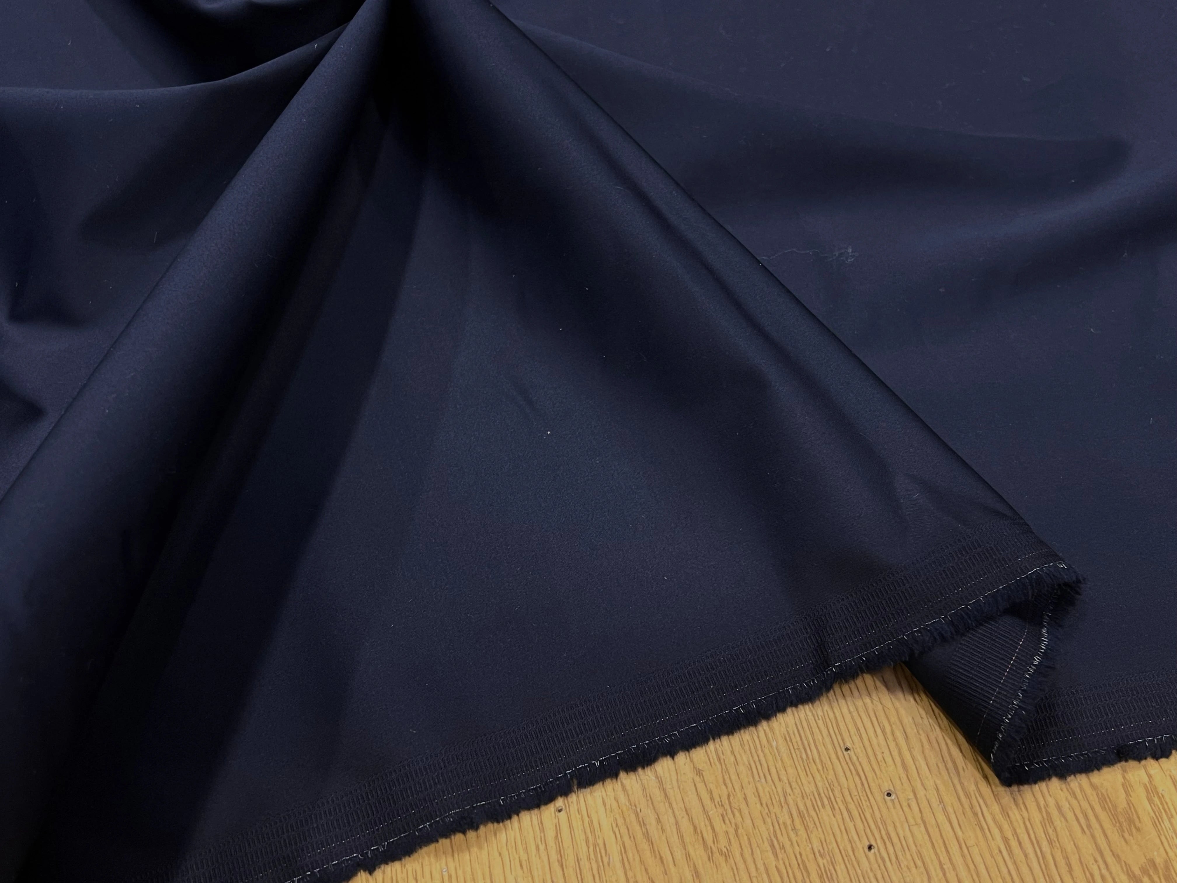 SATIN DE COTON STRETCH NAVY - My Little Coupon