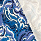 SATIN DE COTON TISSU IMPRIMÉ ABSTRAIT COBALT - My Little Coupon