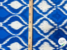 SATIN DE COTON TISSU IMPRIMÉ ABSTRAIT COBALT - My Little Coupon