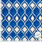SATIN DE COTON TISSU IMPRIMÉ ABSTRAIT COBALT - My Little Coupon