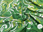SATIN DE COTON TISSU IMPRIMÉ ABSTRAIT VERT - My Little Coupon